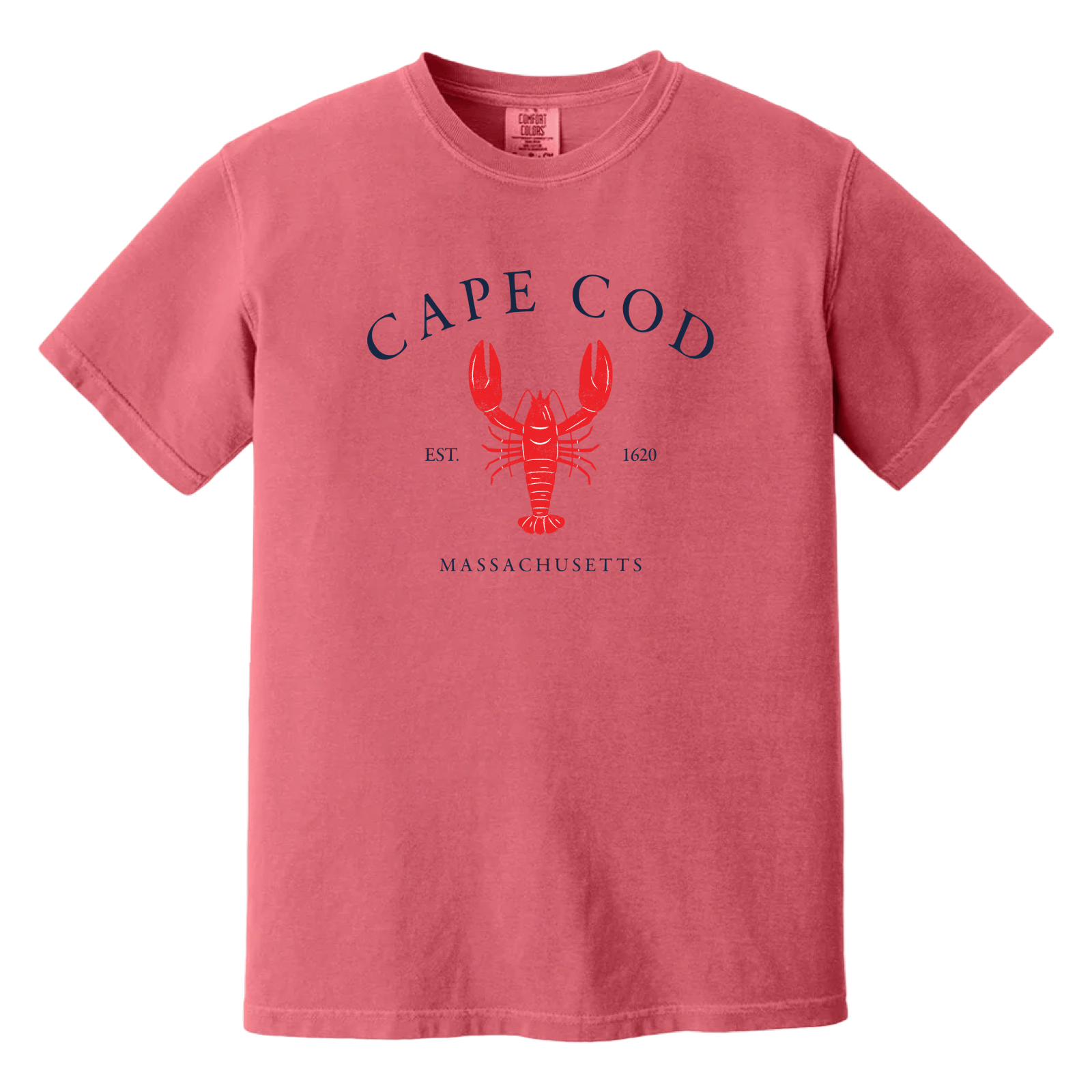 Cape Cod Clothing Company Cape Cod Vintage Lobster Comfort Colors T-Shirt - Watermelon