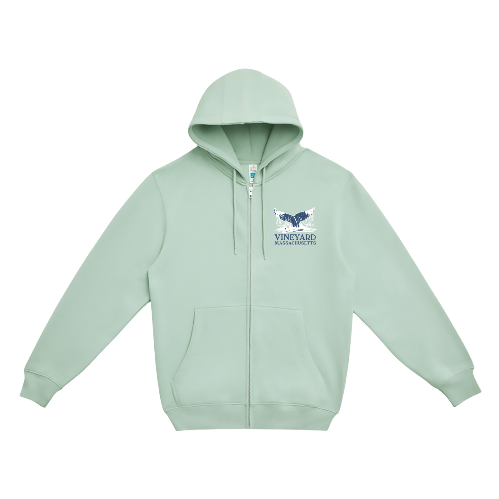 Cape Cod Clothing Company Martha's Vineyard Whale Tail Soft Fleece Full Zip Hoodie