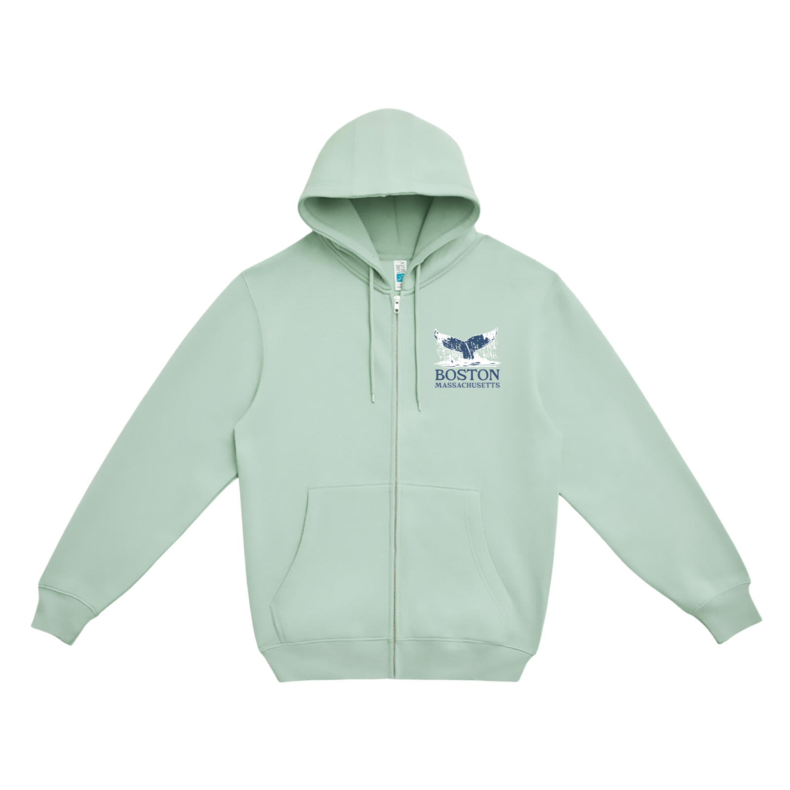 Cape Cod Clothing Company Boston Whale Tail Soft Fleece Full Zip Hoodie