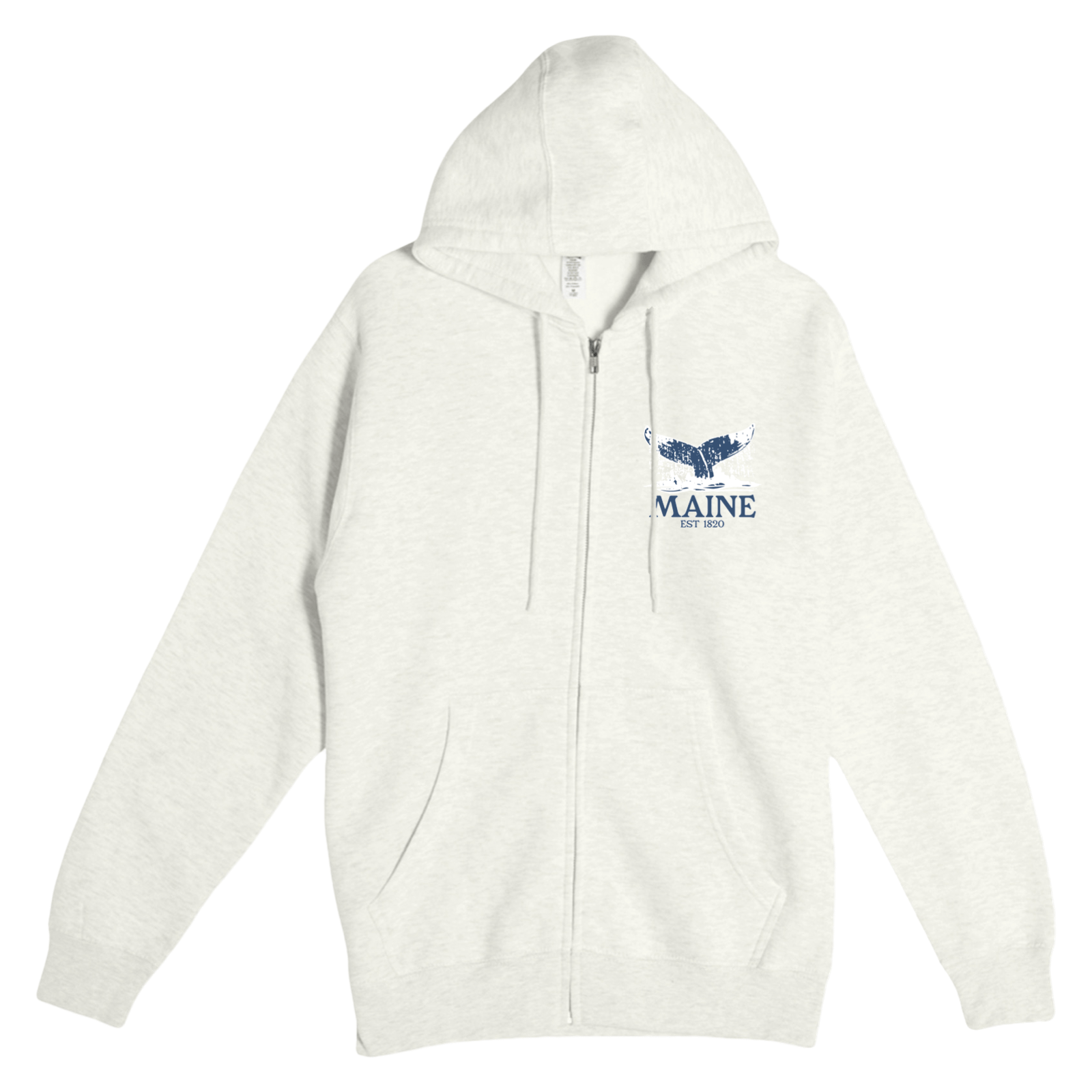 Cape Cod Clothing Company Maine Whale Tail Soft Fleece Full Zip Hoodie