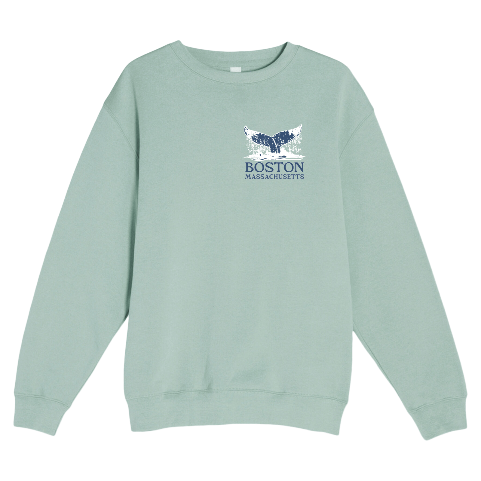 Cape Cod Clothing Company Boston Whale Tail Soft Fleece Crewneck Sweatshirt