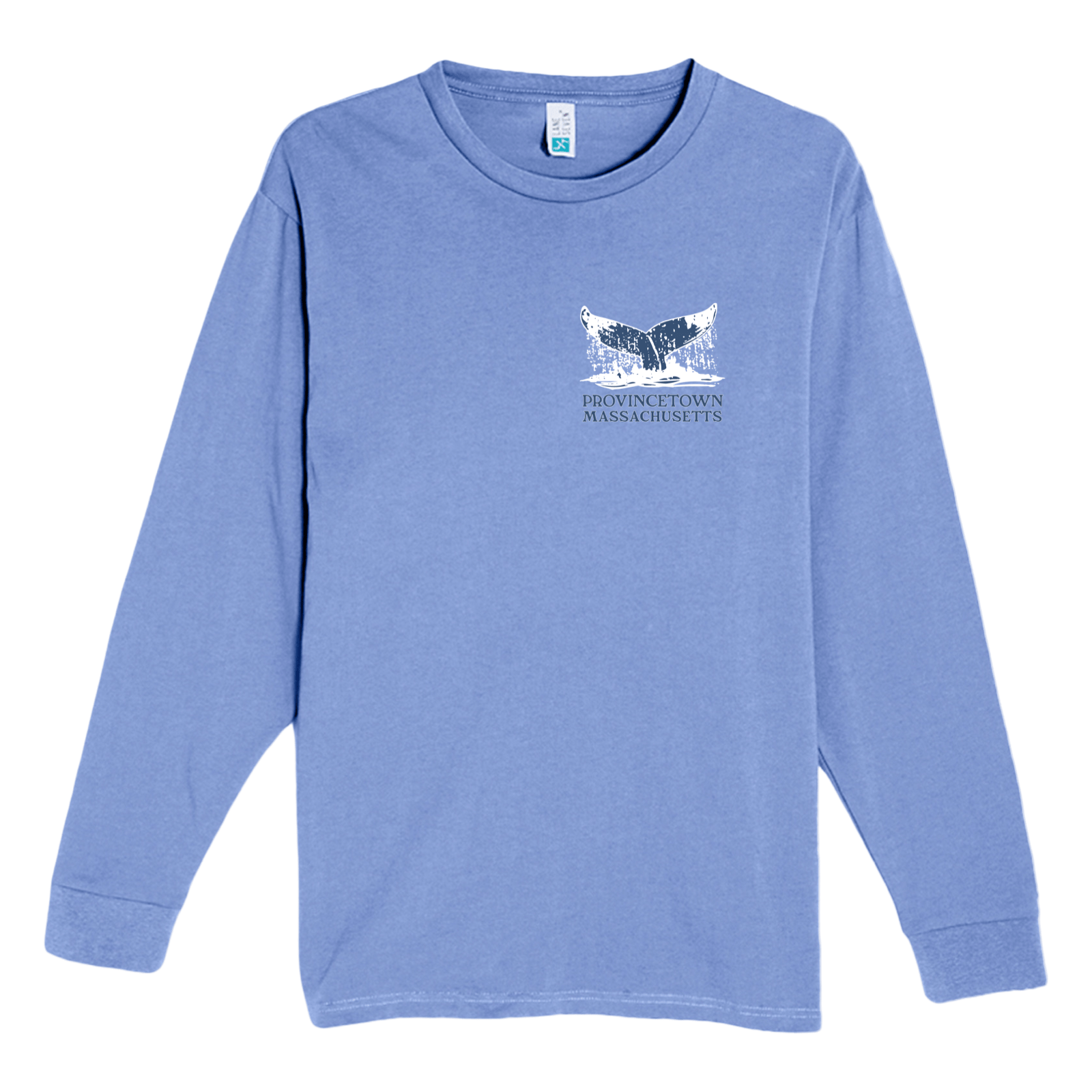 Cape Cod Clothing Company Provincetown Whale Tail Heavyweight Long Sleeve Tee