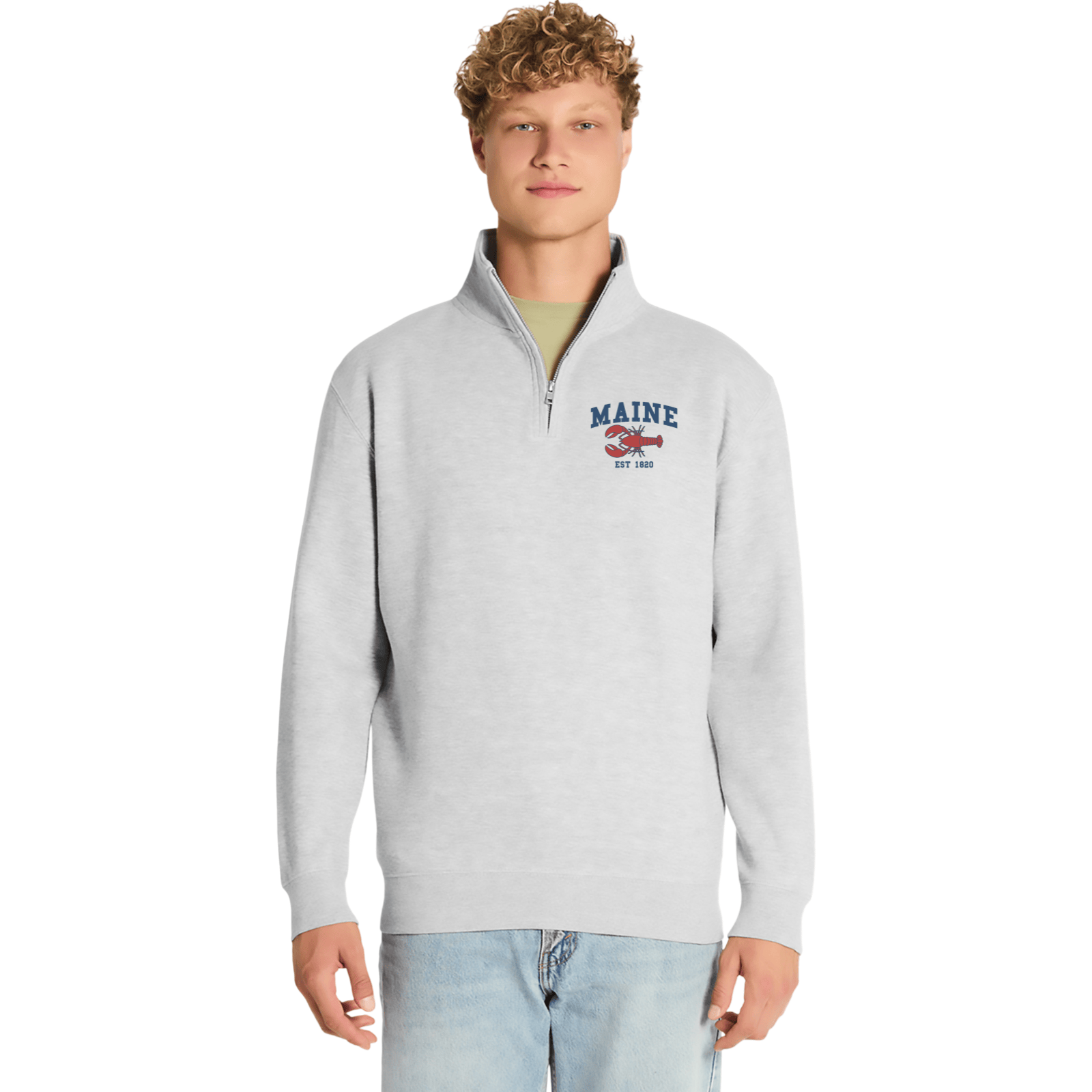 Cape Cod Clothing Company Maine Lobster Soft Fleece Quarter Zip