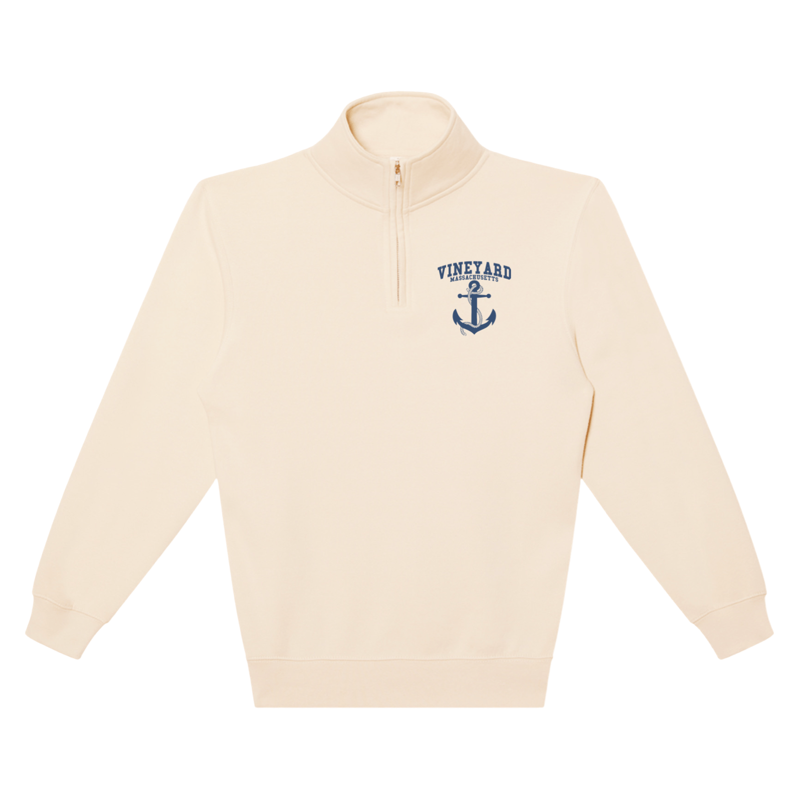 Cape Cod Clothing Company Martha's Vineyard Anchor Soft Fleece Quarter Zip