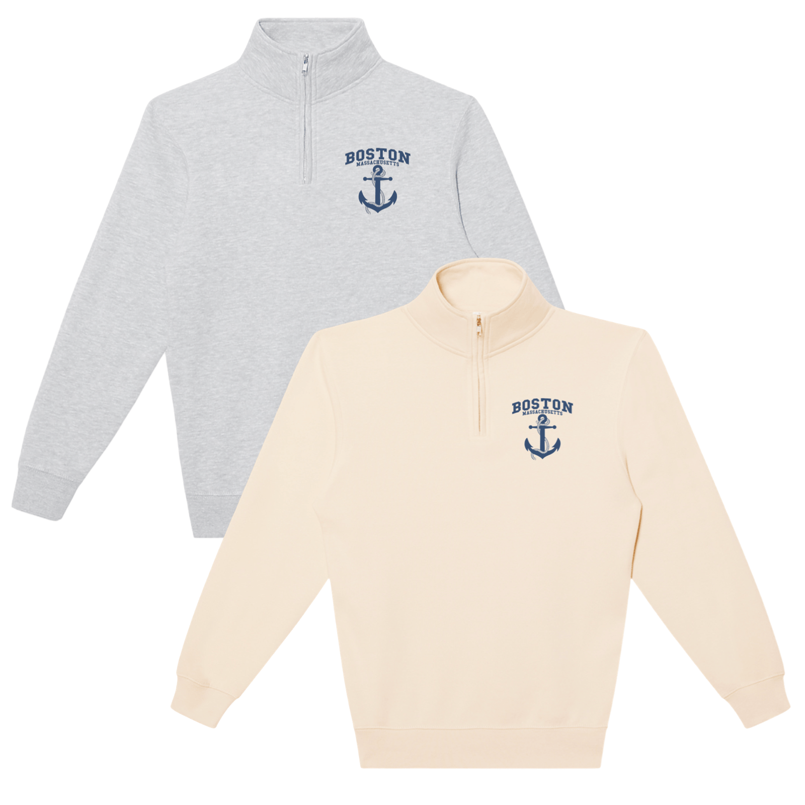 Cape Cod Clothing Company Boston Anchor Soft Fleece Quarter Zip
