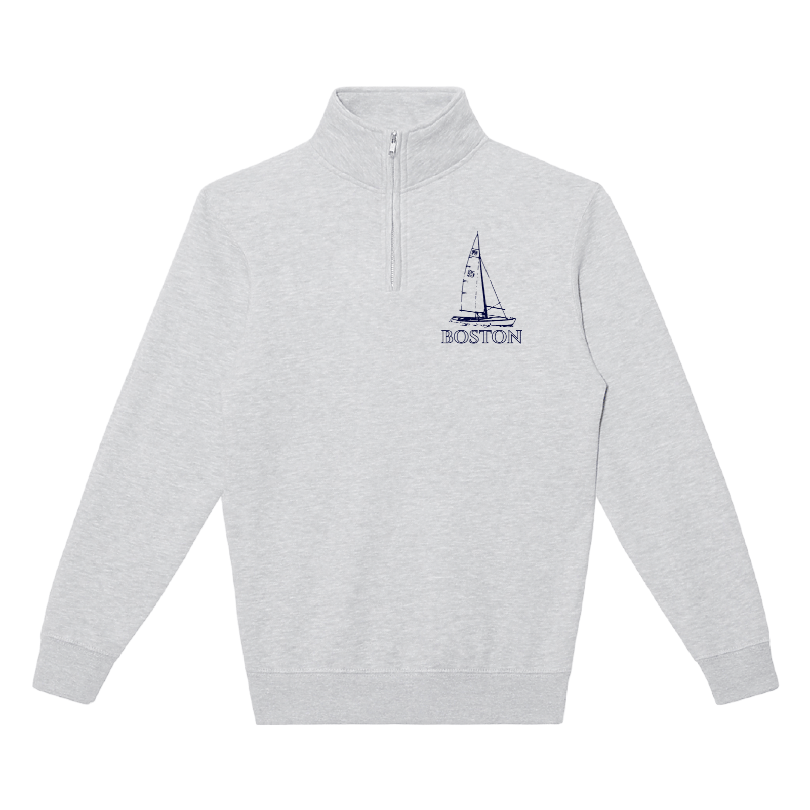 Cape Cod Clothing Company Boston Sailboat Soft Fleece Quarter Zip