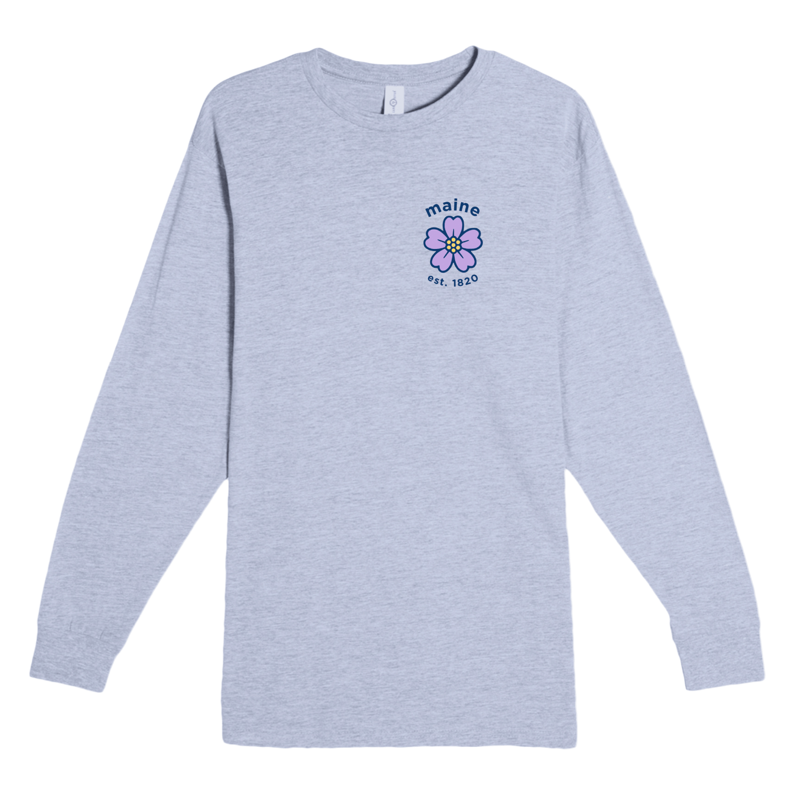 Cape Cod Clothing Company Maine Sea Lavender Heavyweight Long Sleeve Tee