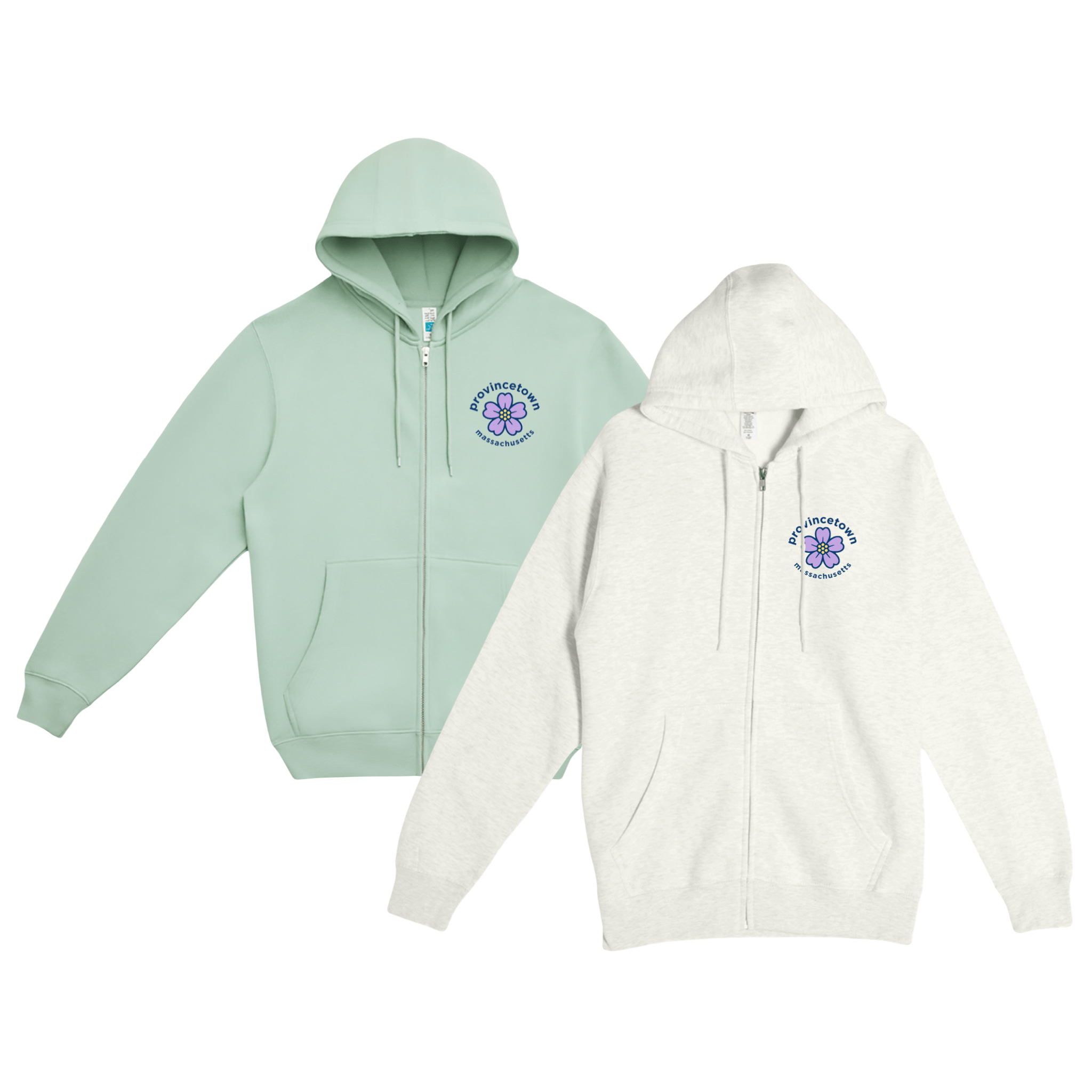 Cape Cod Clothing Company Provincetown Sea Lavender Soft Fleece Full Zip Hoodie