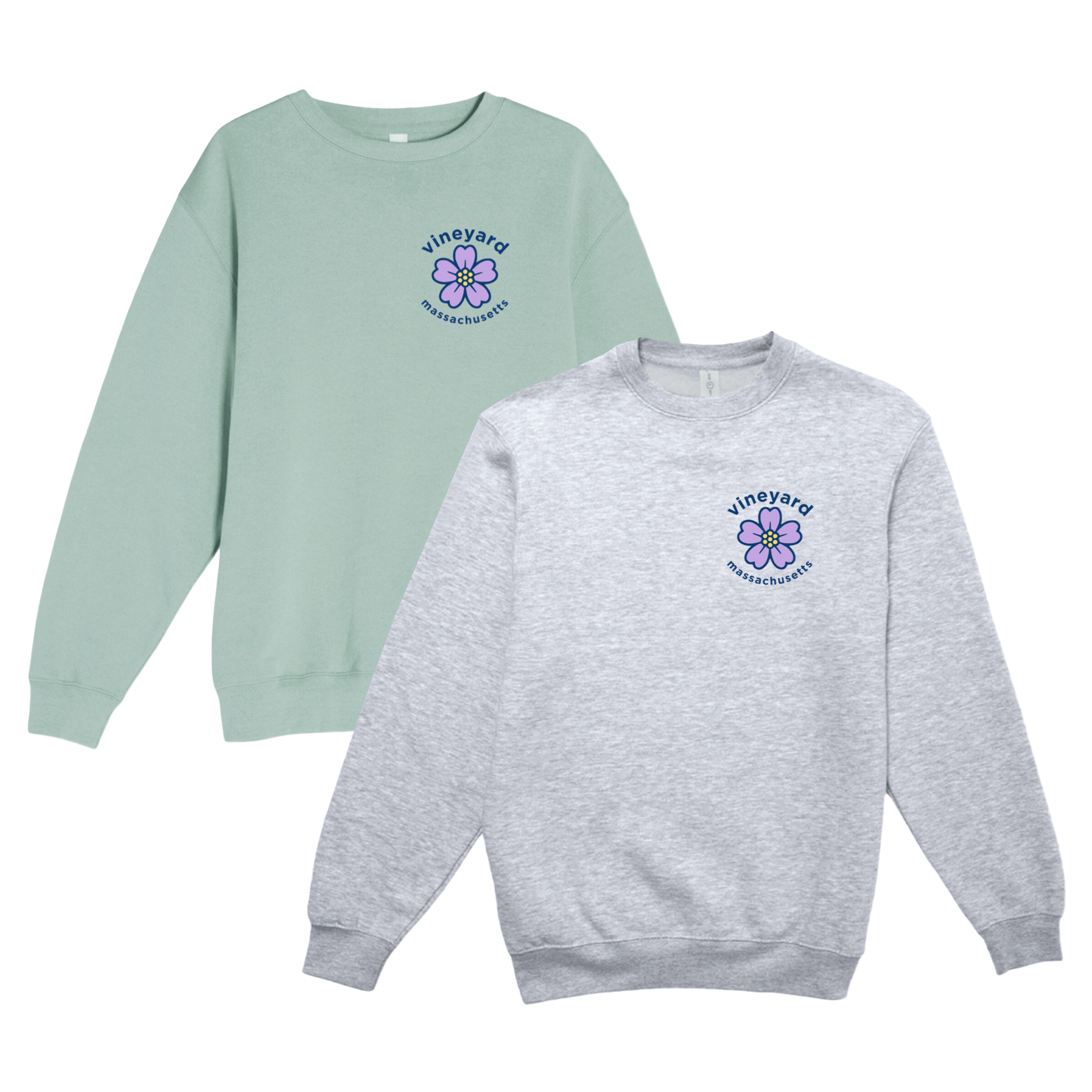 Cape Cod Clothing Company Martha's Vineyard Sea Lavender Soft Fleece Crewneck Sweatshirt