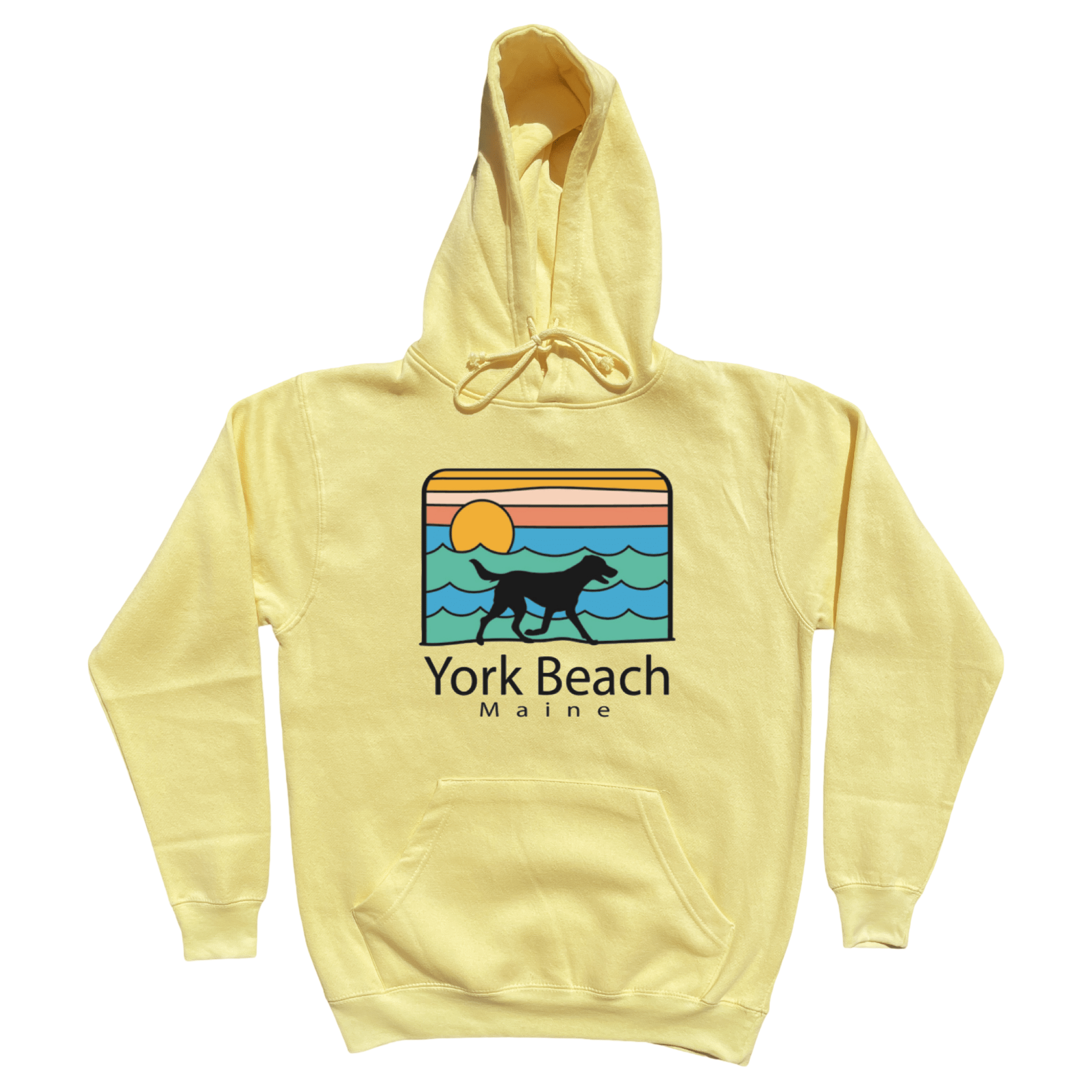 York Beach Summer Dog Soft Fleece Hoodie