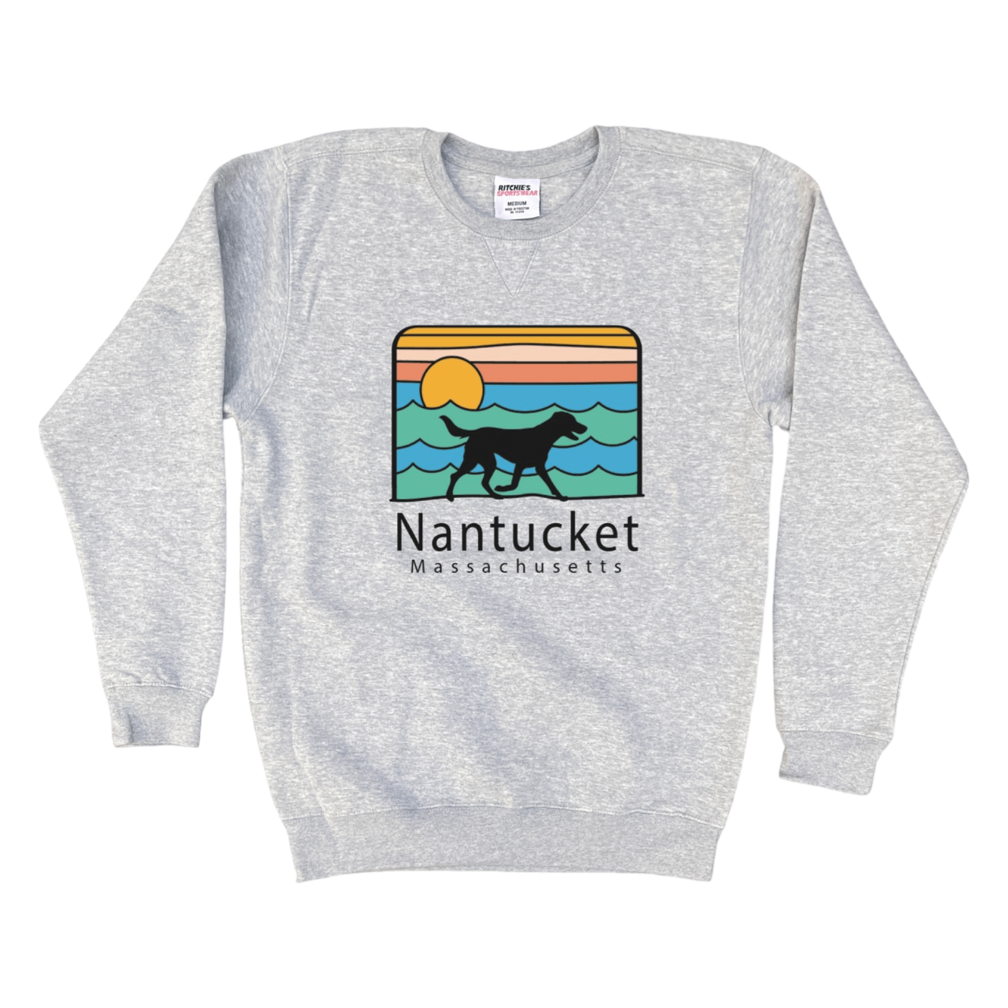 Nantucket Summer Dog Fleece Crewneck Sweatshirt