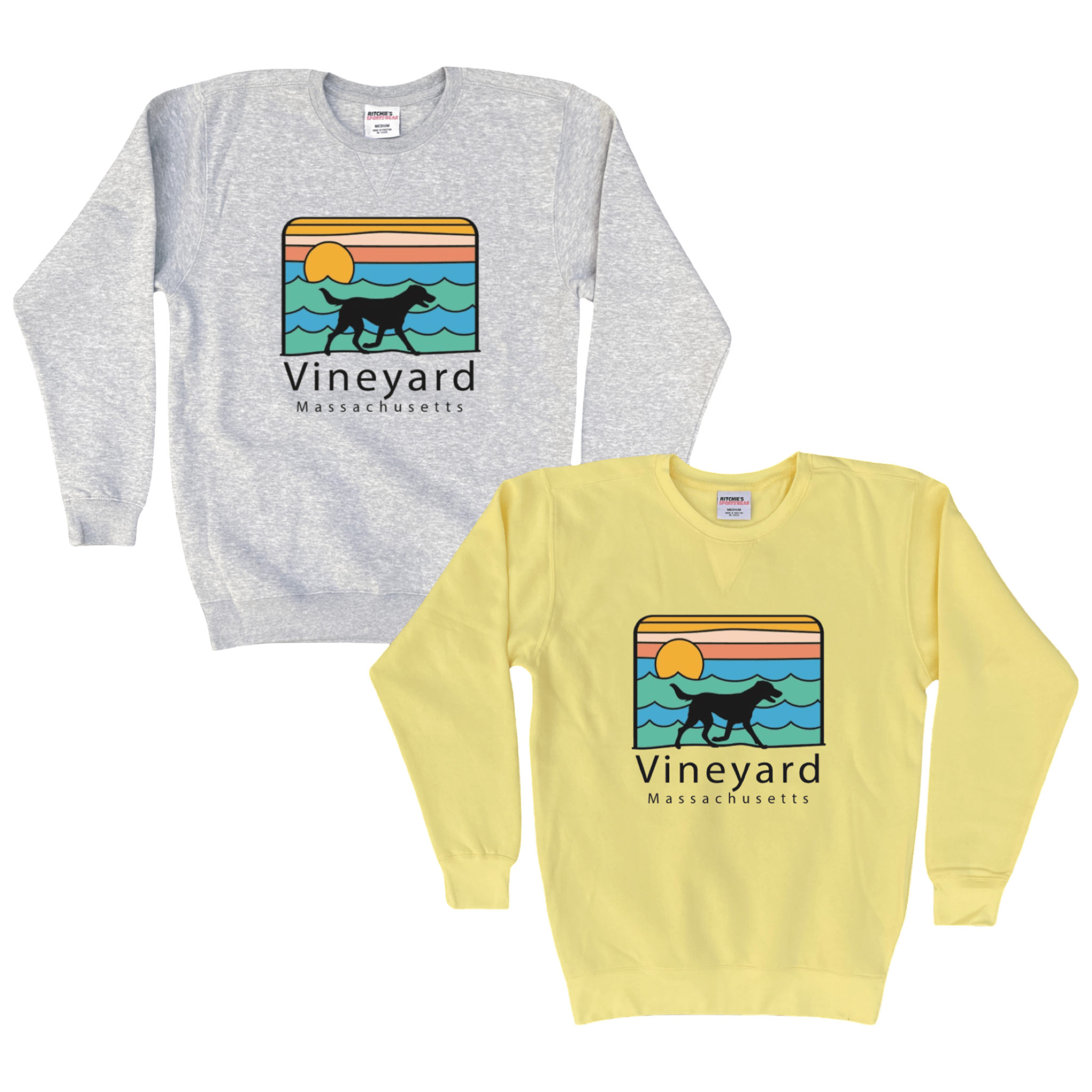 Cape Cod Clothing Company Vineyard Summer Dog Fleece Crewneck Sweatshirt