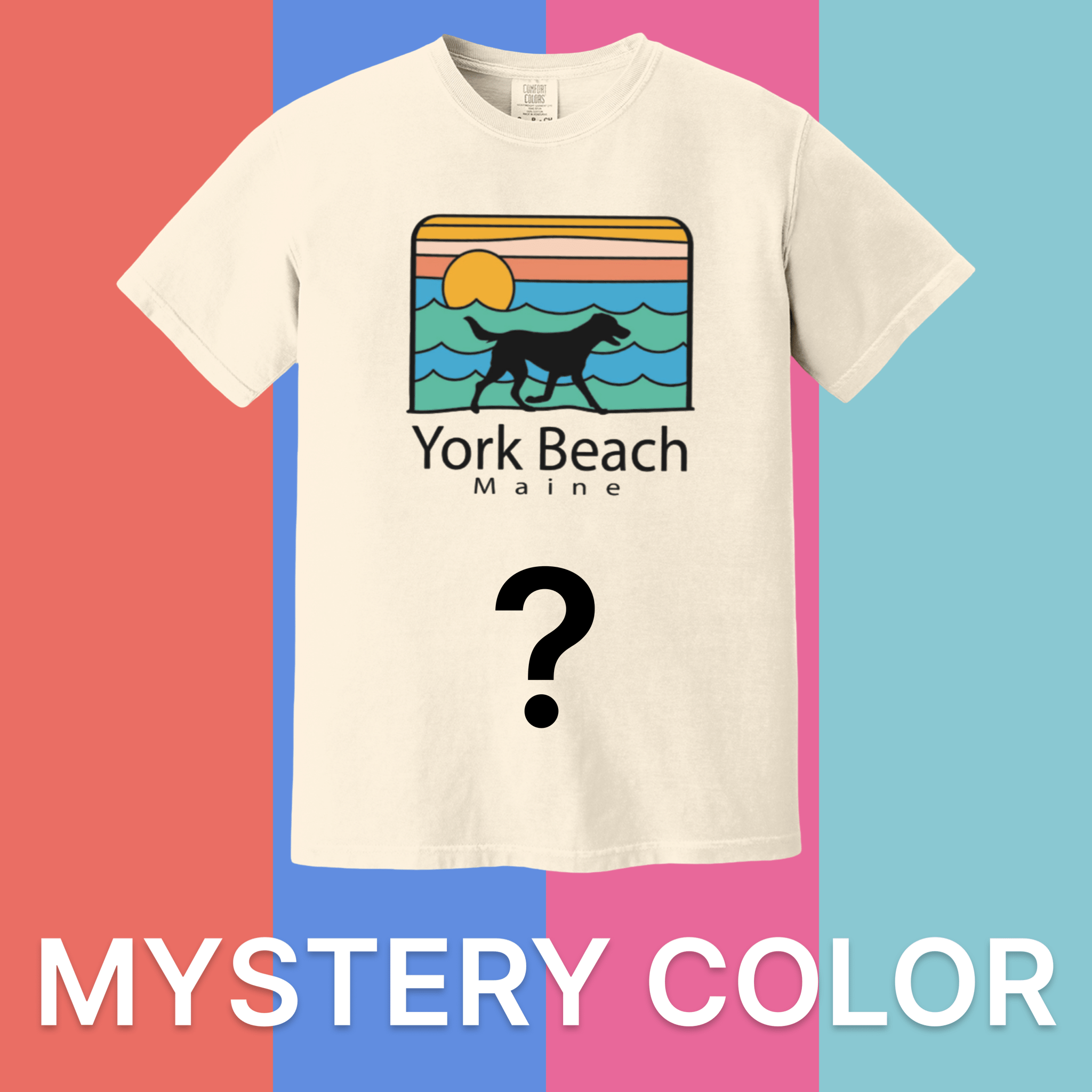 Cape Cod Clothing Company York Beach Summer Dog Comfort Colors T-Shirt - Mystery Color