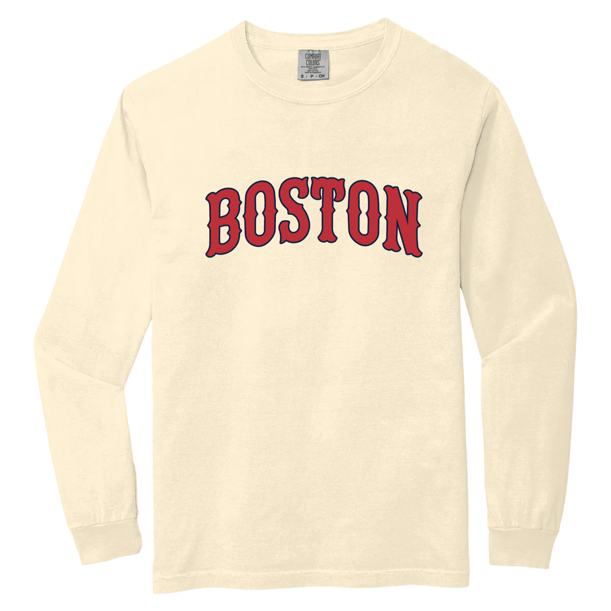 Cape Cod Clothing Company Boston Baseball Comfort Colors Long Sleeve Tee
