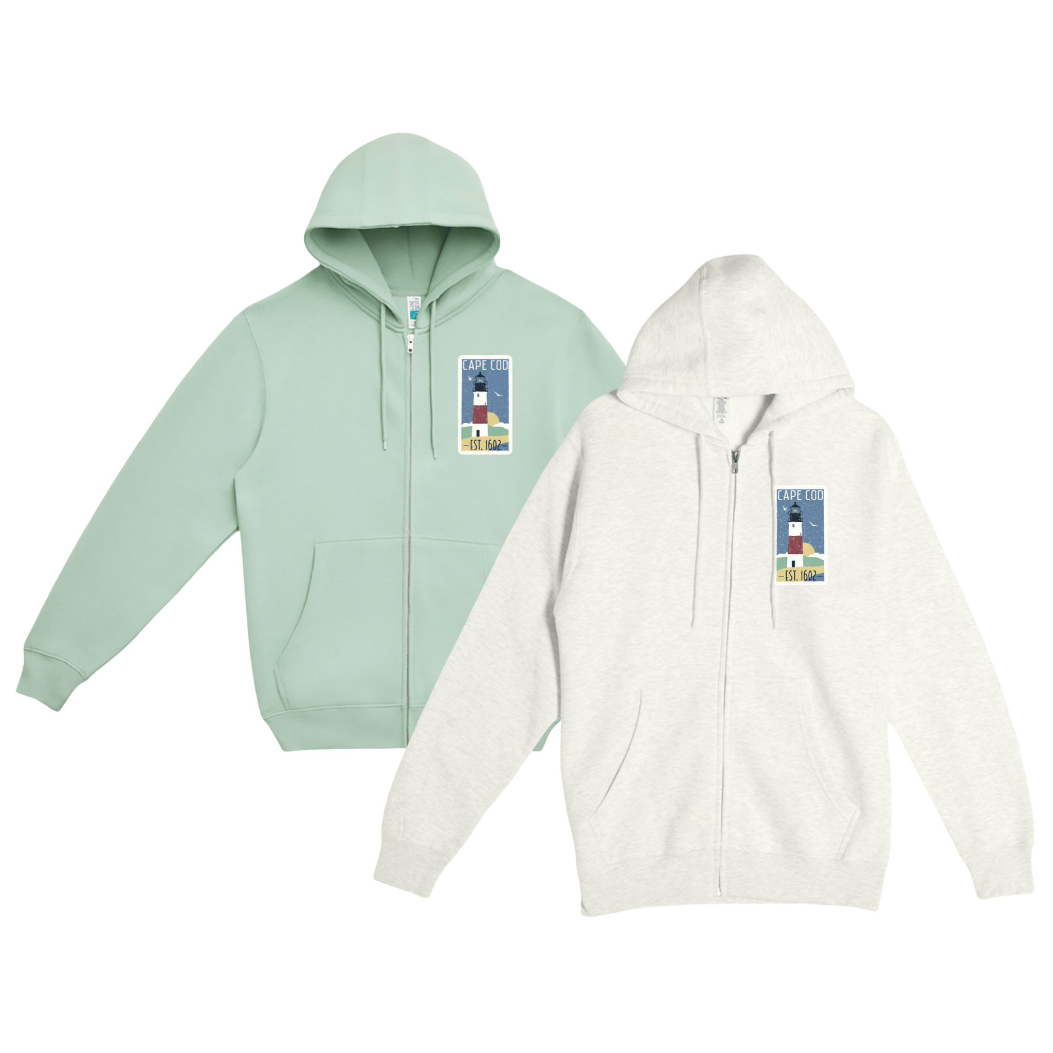 Cape Cod Clothing Company Cape Cod Vintage Lighthouse Soft Fleece Full Zip Hoodie