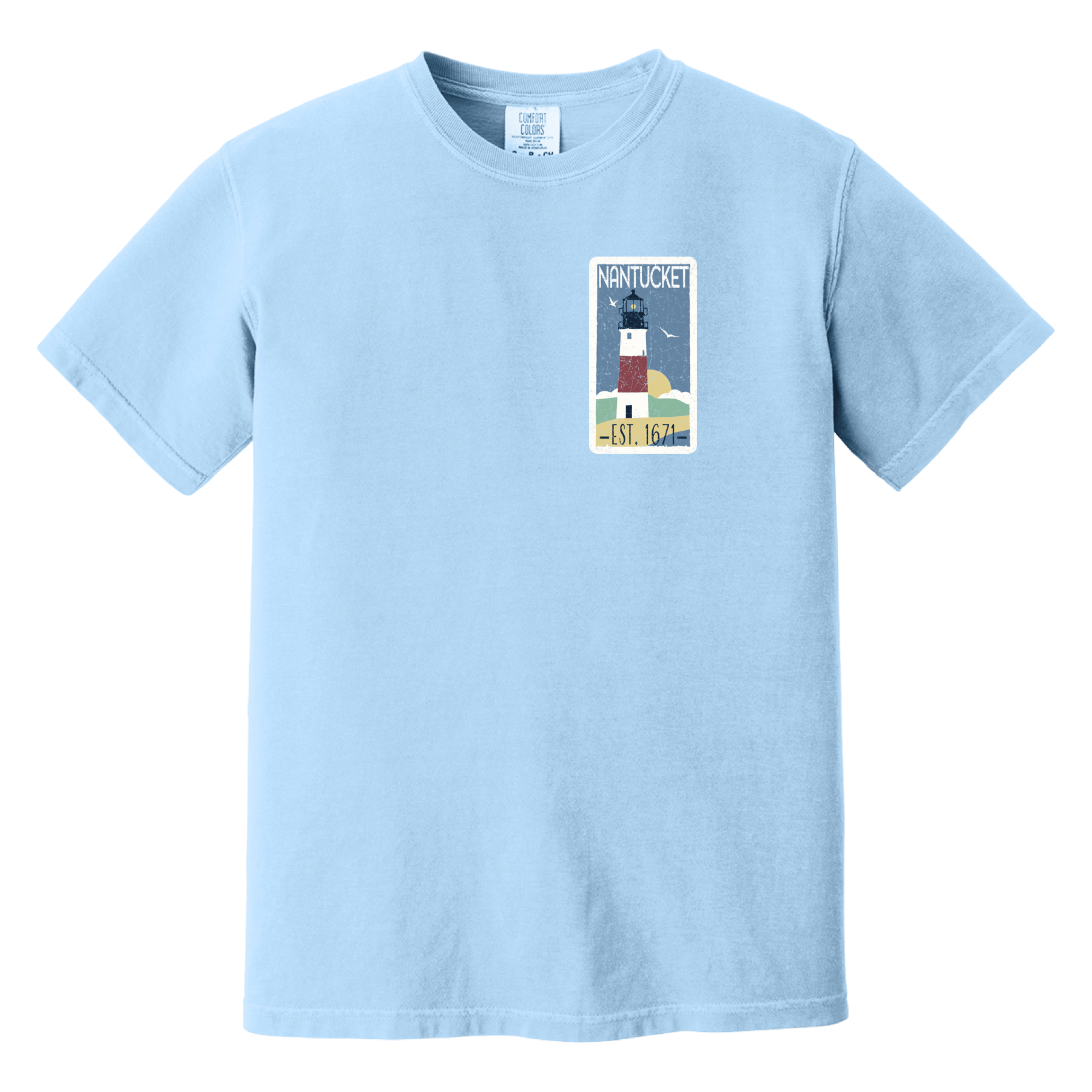 Cape Cod Clothing Company Nantucket Vintage Lighthouse Comfort Colors T-Shirt