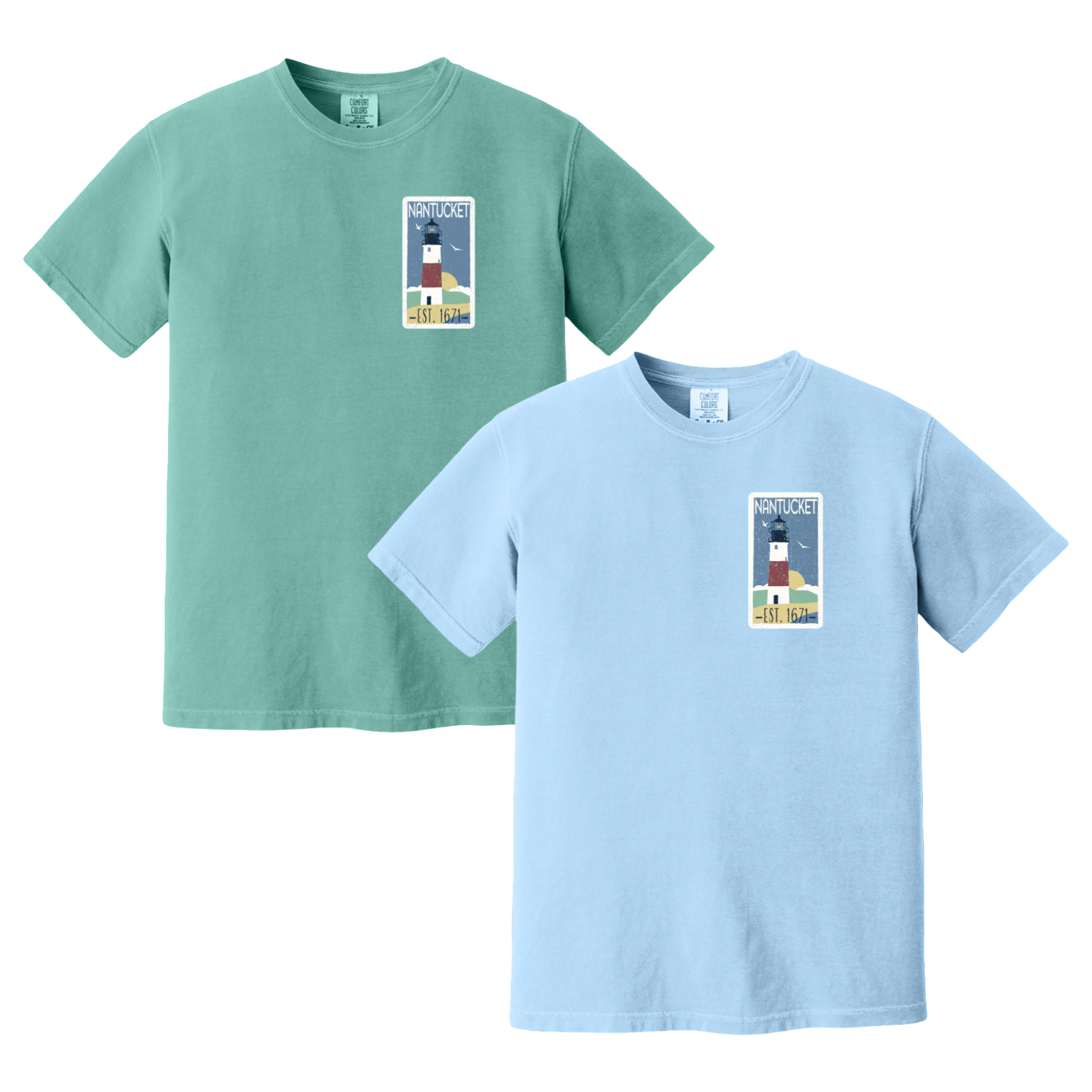 Cape Cod Clothing Company Nantucket Vintage Lighthouse Comfort Colors T-Shirt