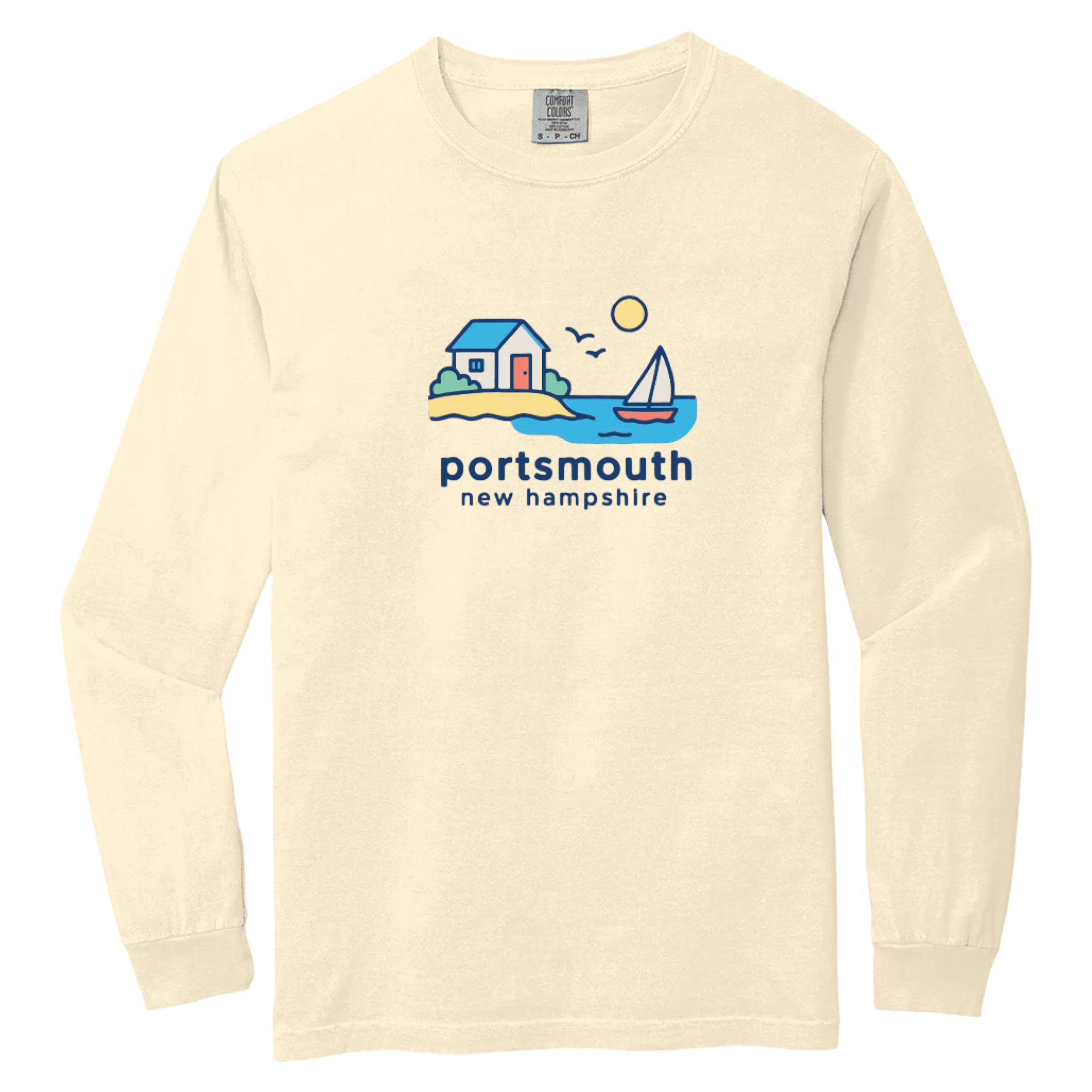 Cape Cod Clothing Company Portsmouth Beach House Comfort Colors Long Sleeve Tee
