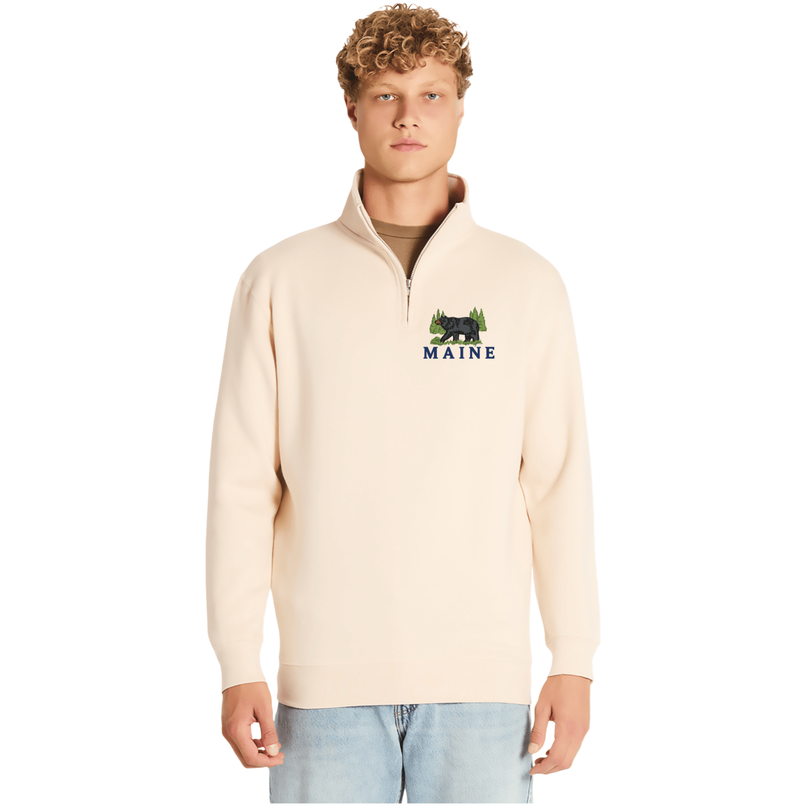 Cape Cod Clothing Company Maine Bear Soft Fleece Quarter Zip