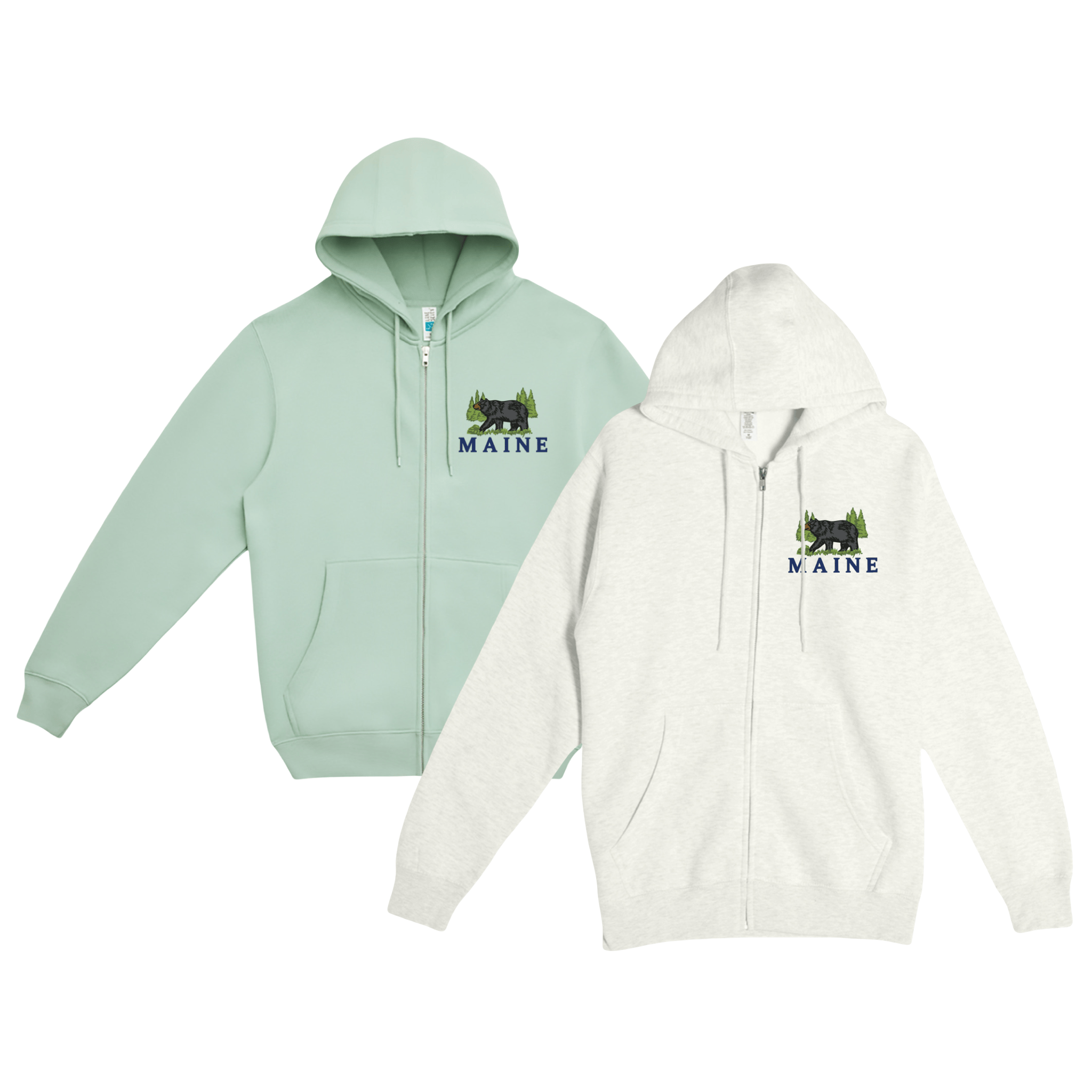Cape Cod Clothing Company Maine Bear Soft Fleece Full Zip Hoodie
