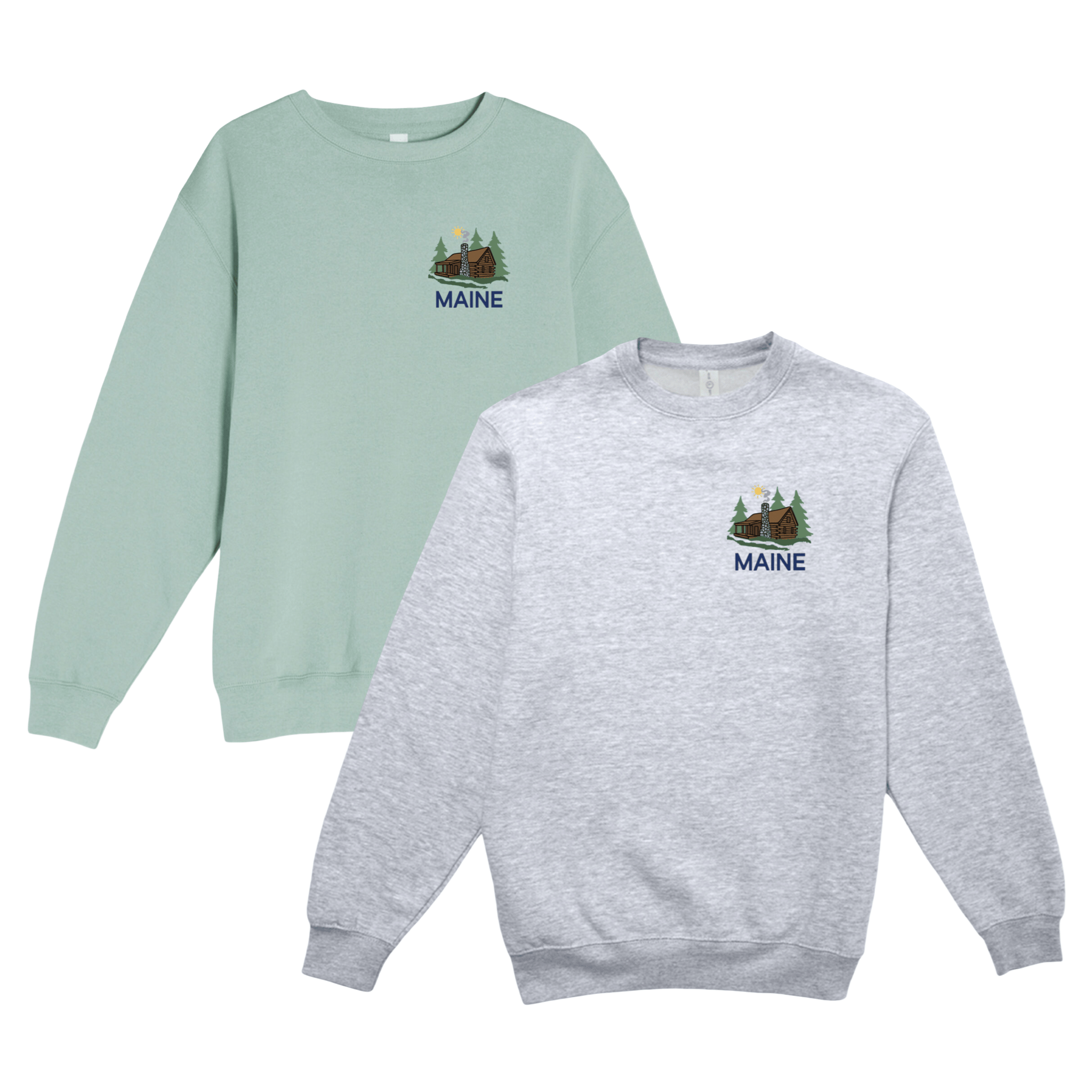 Cape Cod Clothing Company Maine Cabin Soft Fleece Crewneck Sweatshirt