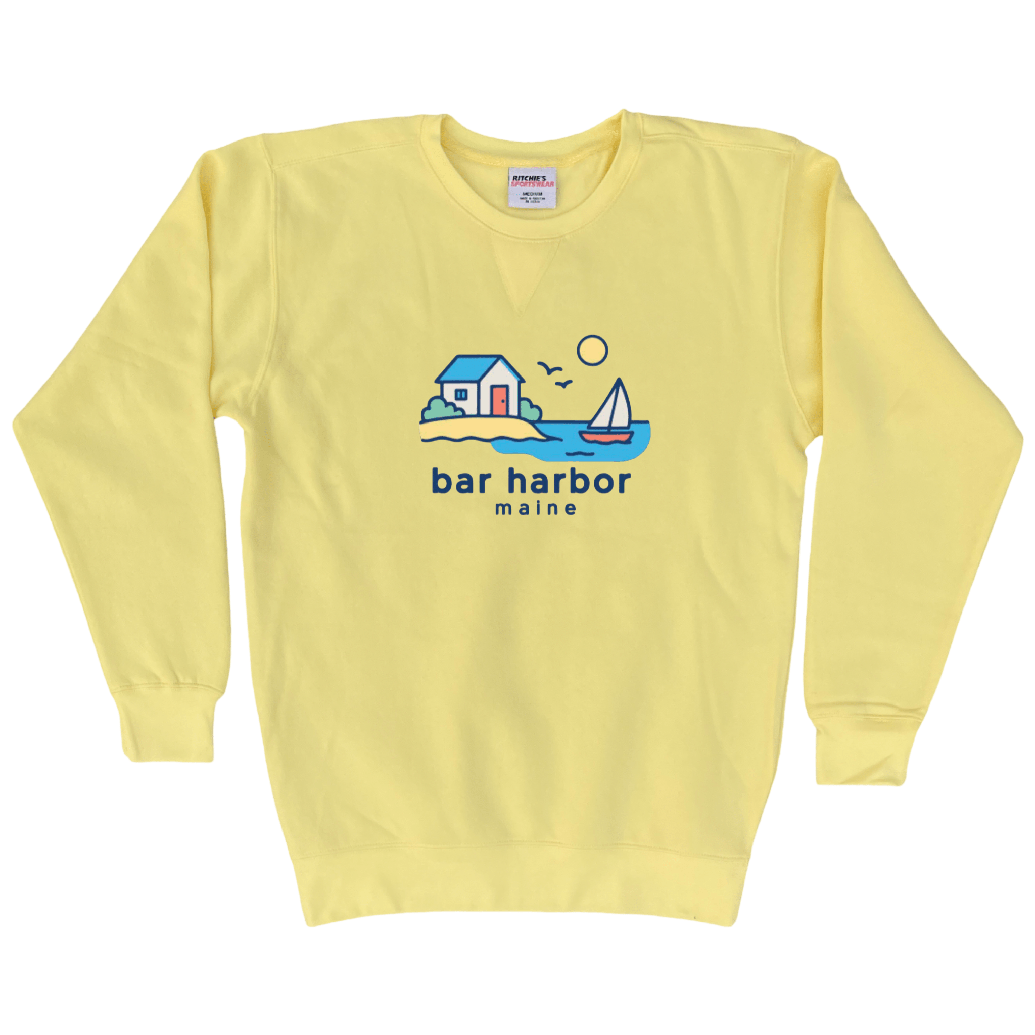 Bar Harbor Beach House Fleece Crewneck Sweatshirt