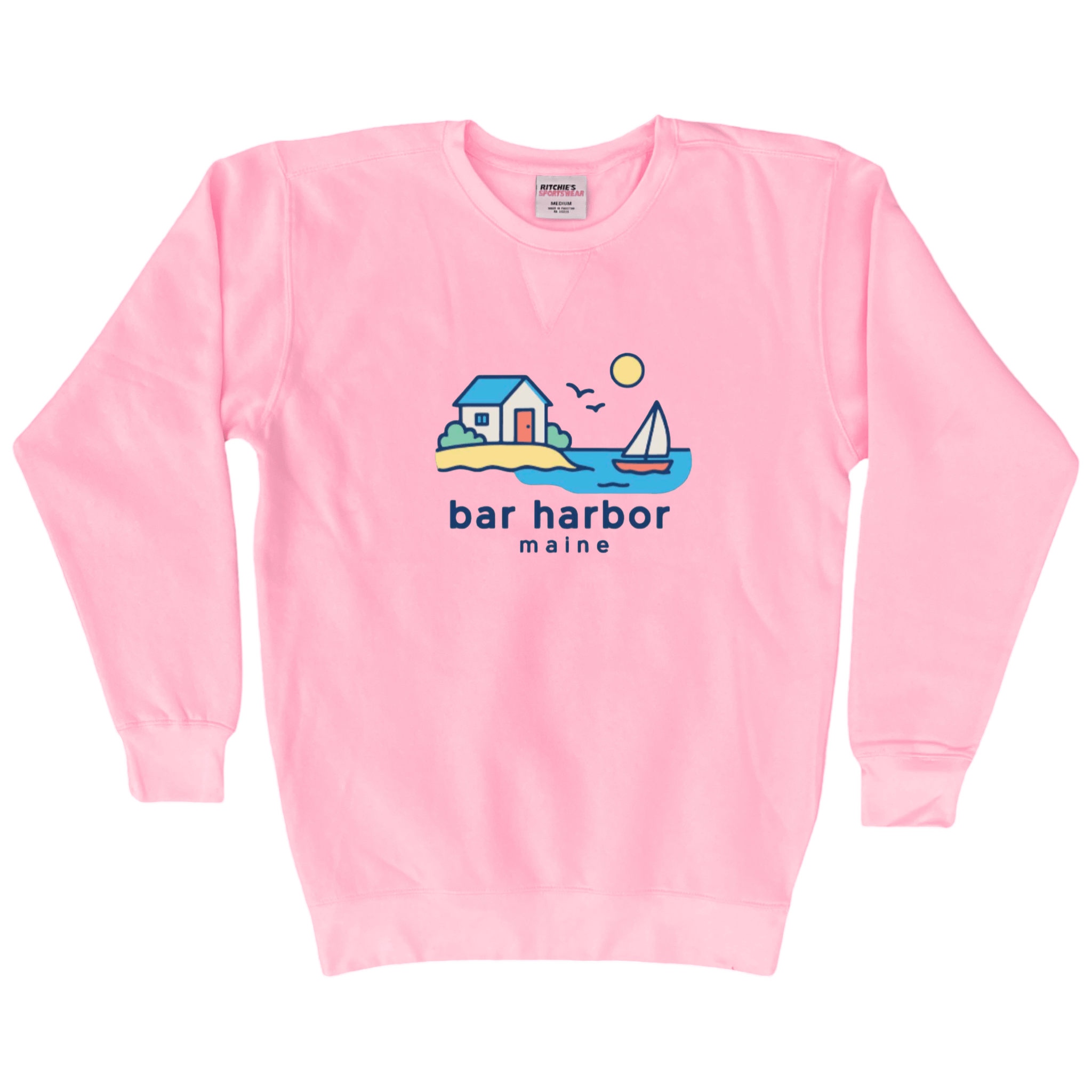 Bar Harbor Beach House Fleece Crewneck Sweatshirt