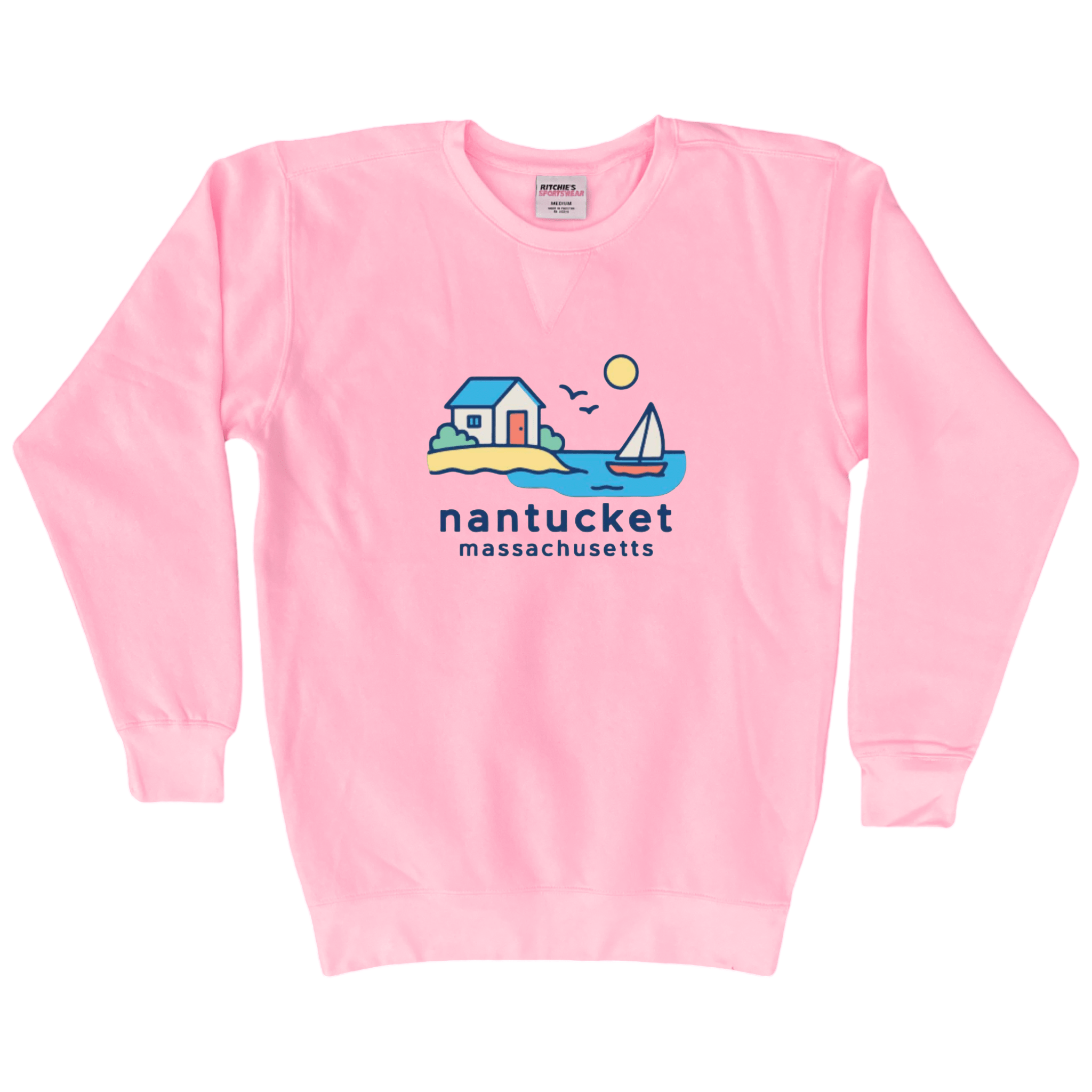 Cape Cod Clothing Company Nantucket Beach House Fleece Crewneck Sweatshirt