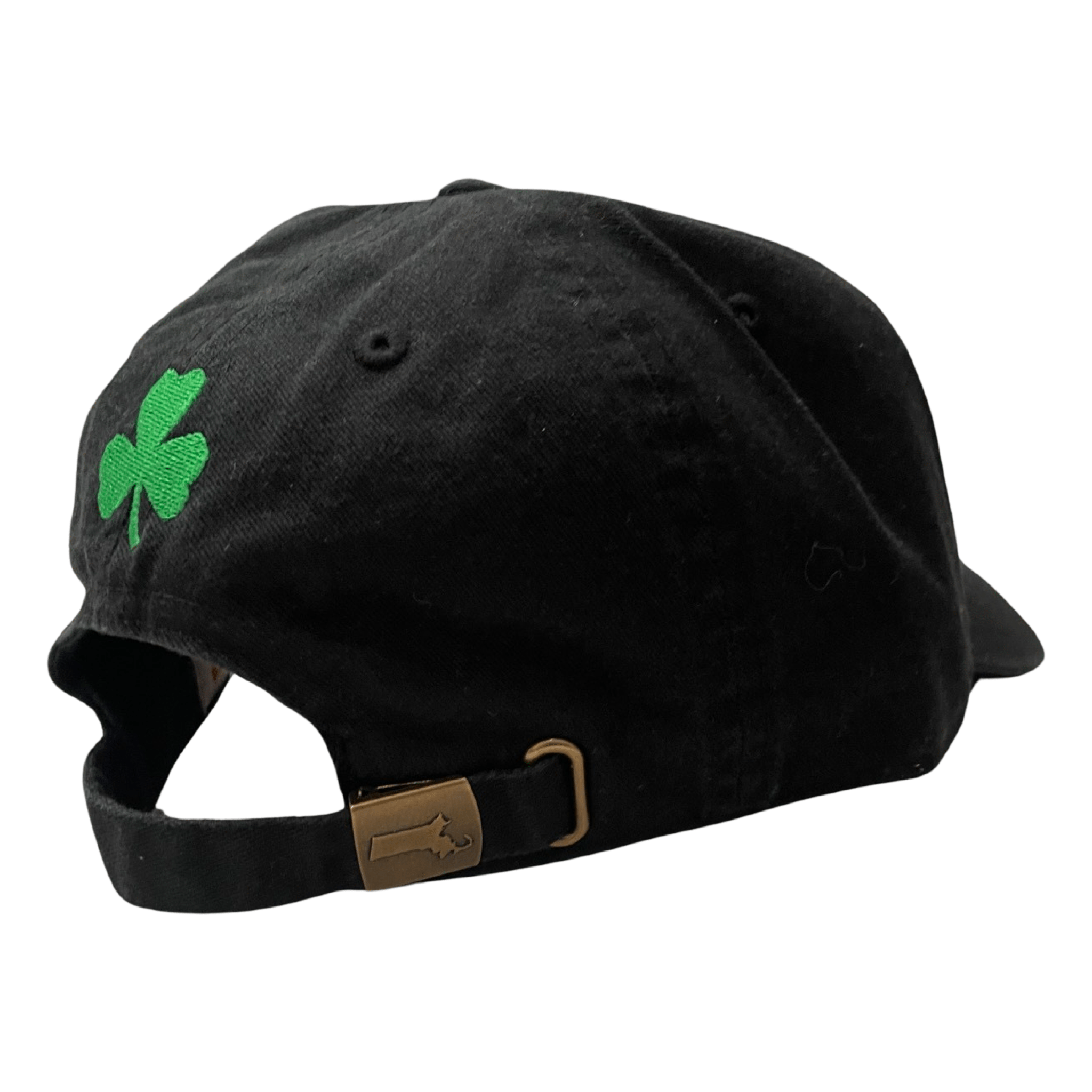 Boston Shamrock Embroidered Adjustable Hat, black