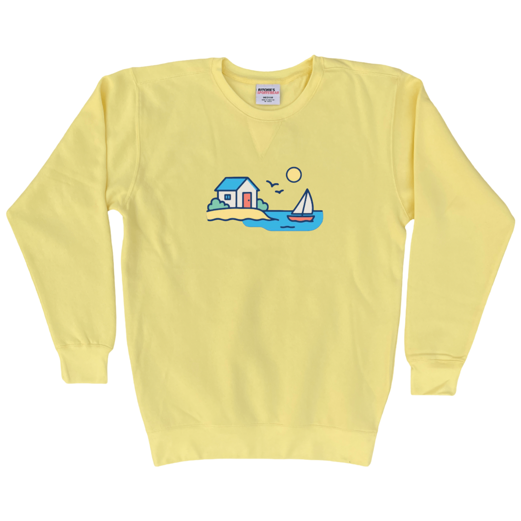 Cape Cod Clothing Company Summer Beach House Fleece Crewneck Sweatshirt