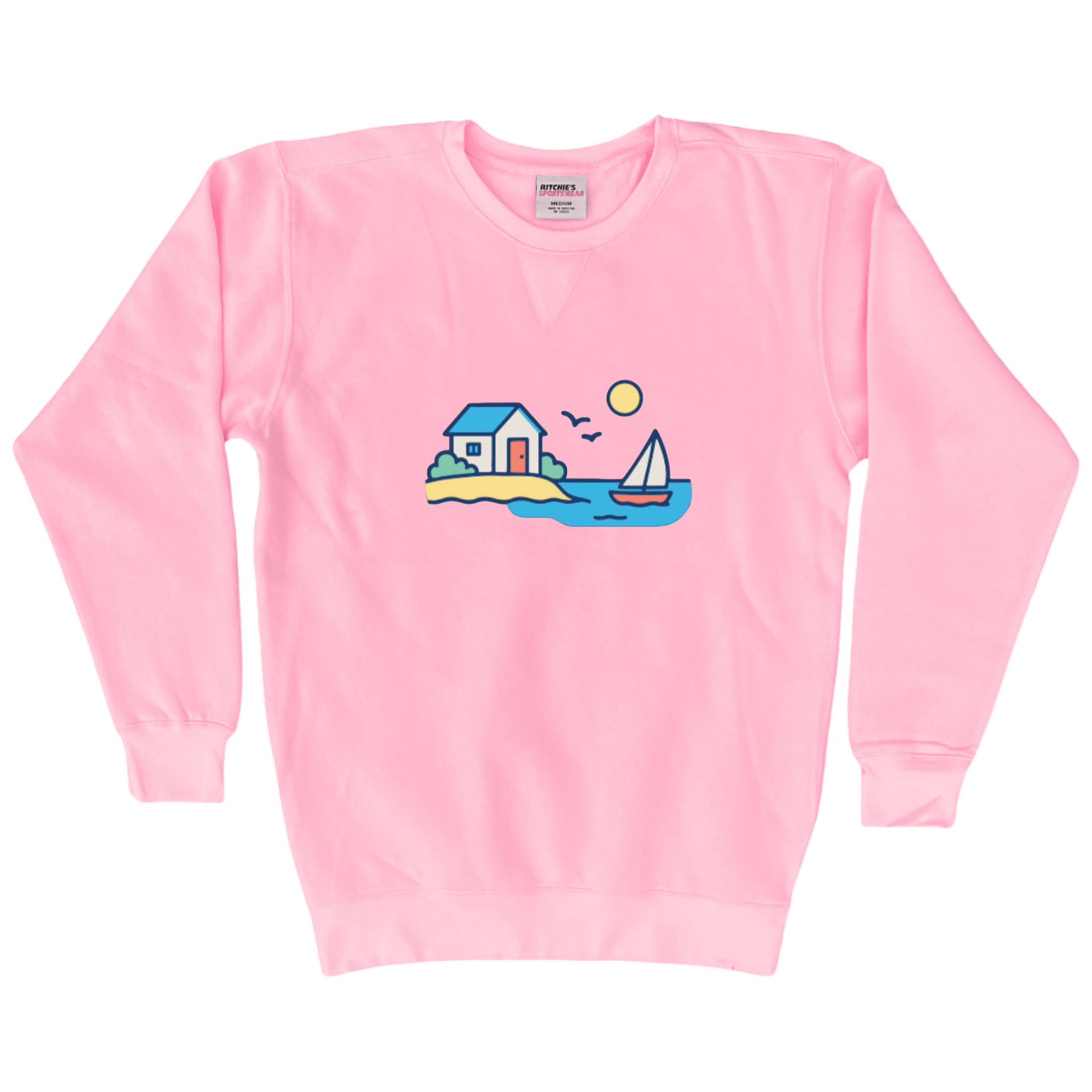 Cape Cod Clothing Company Summer Beach House Fleece Crewneck Sweatshirt