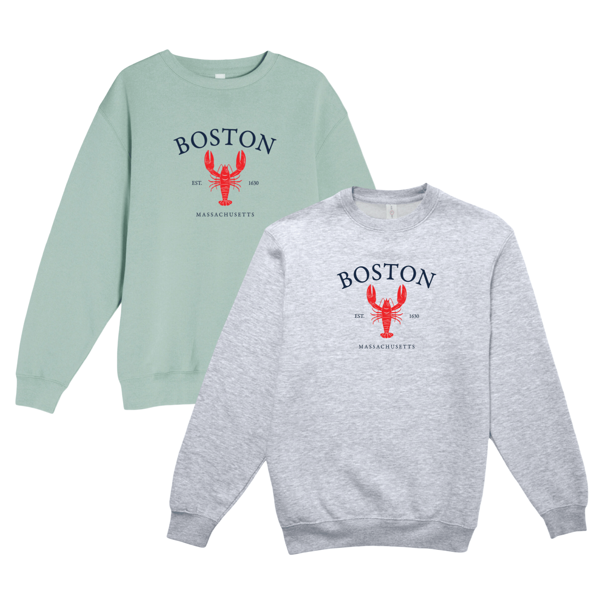 Cape Cod Clothing Company Boston Vintage Lobster Soft Fleece Crewneck Sweatshirt