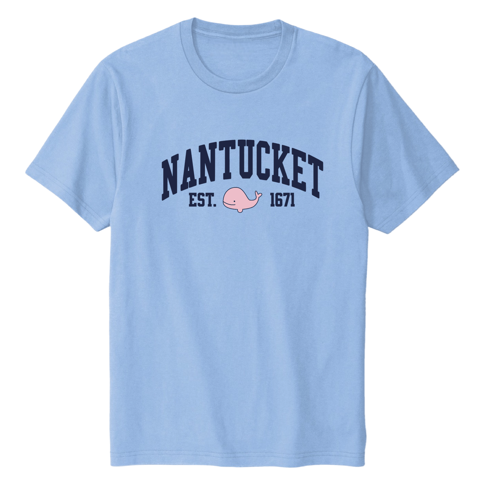 Cape Cod Clothing Company Nantucket Pink Whale Midweight T-Shirt