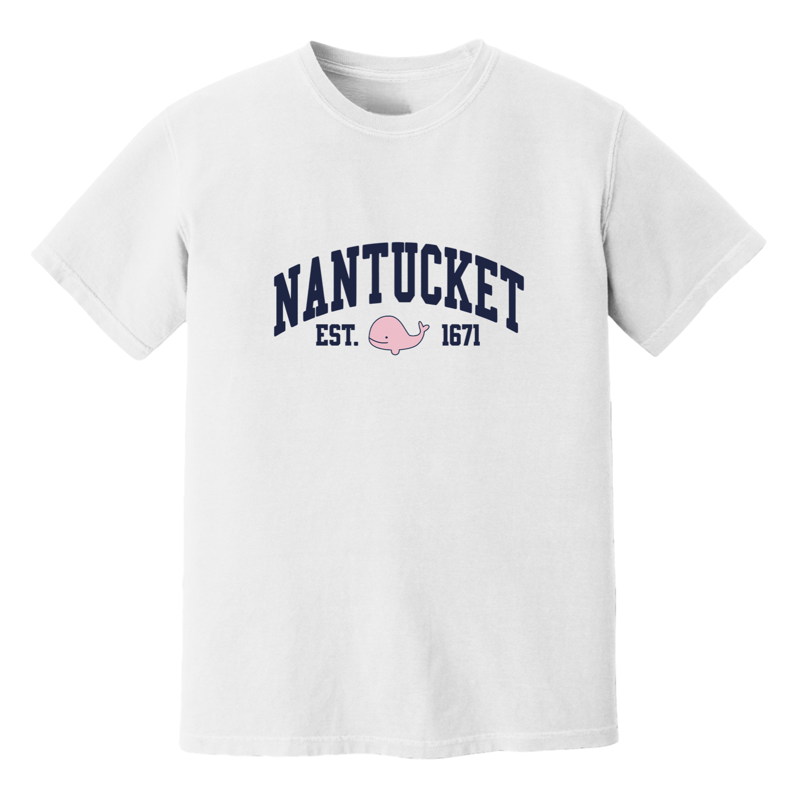 Cape Cod Clothing Company Nantucket Pink Whale Midweight T-Shirt