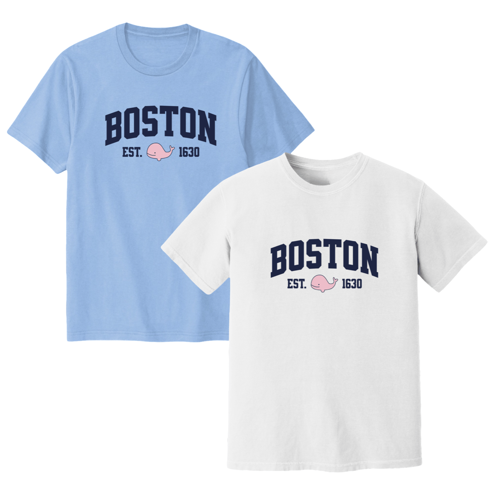 Cape Cod Clothing Company Boston Pink Whale Midweight T-Shirt
