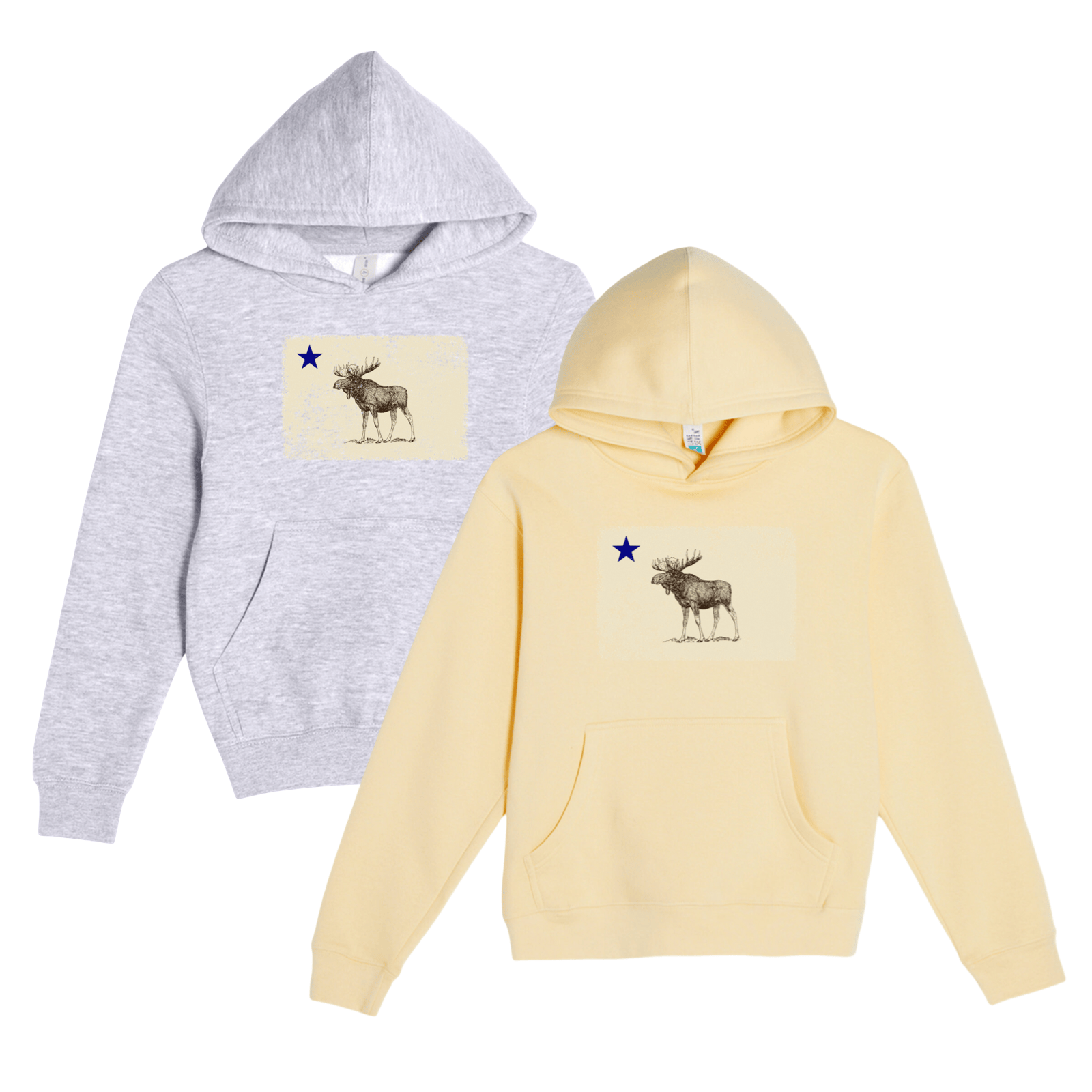 Cape Cod Clothing Company Youth Classic Maine Moose Flag Comfort Fleece Hoodie