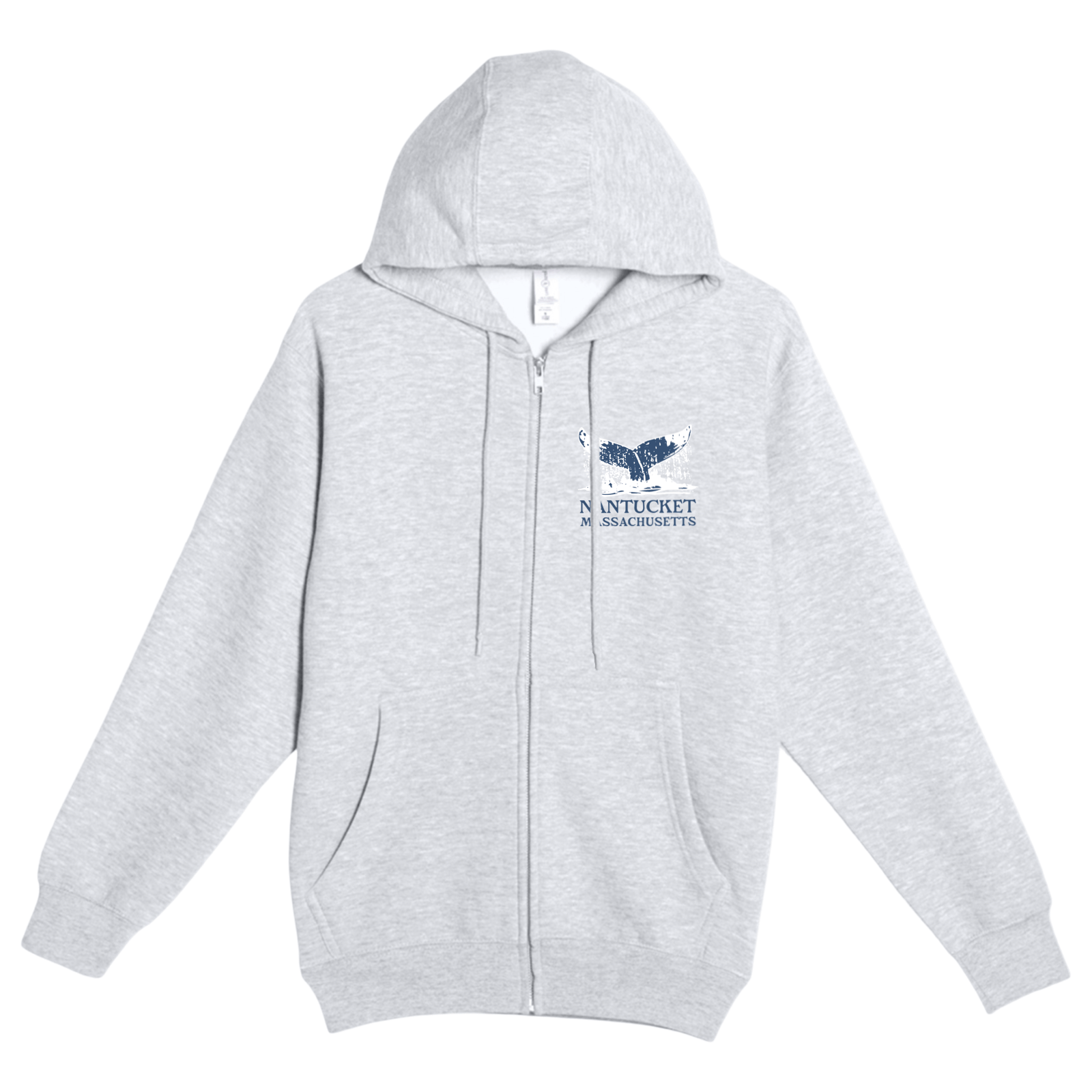 Cape Cod Clothing Company Nantucket Whale Tail Soft Fleece Full Zip Hoodie