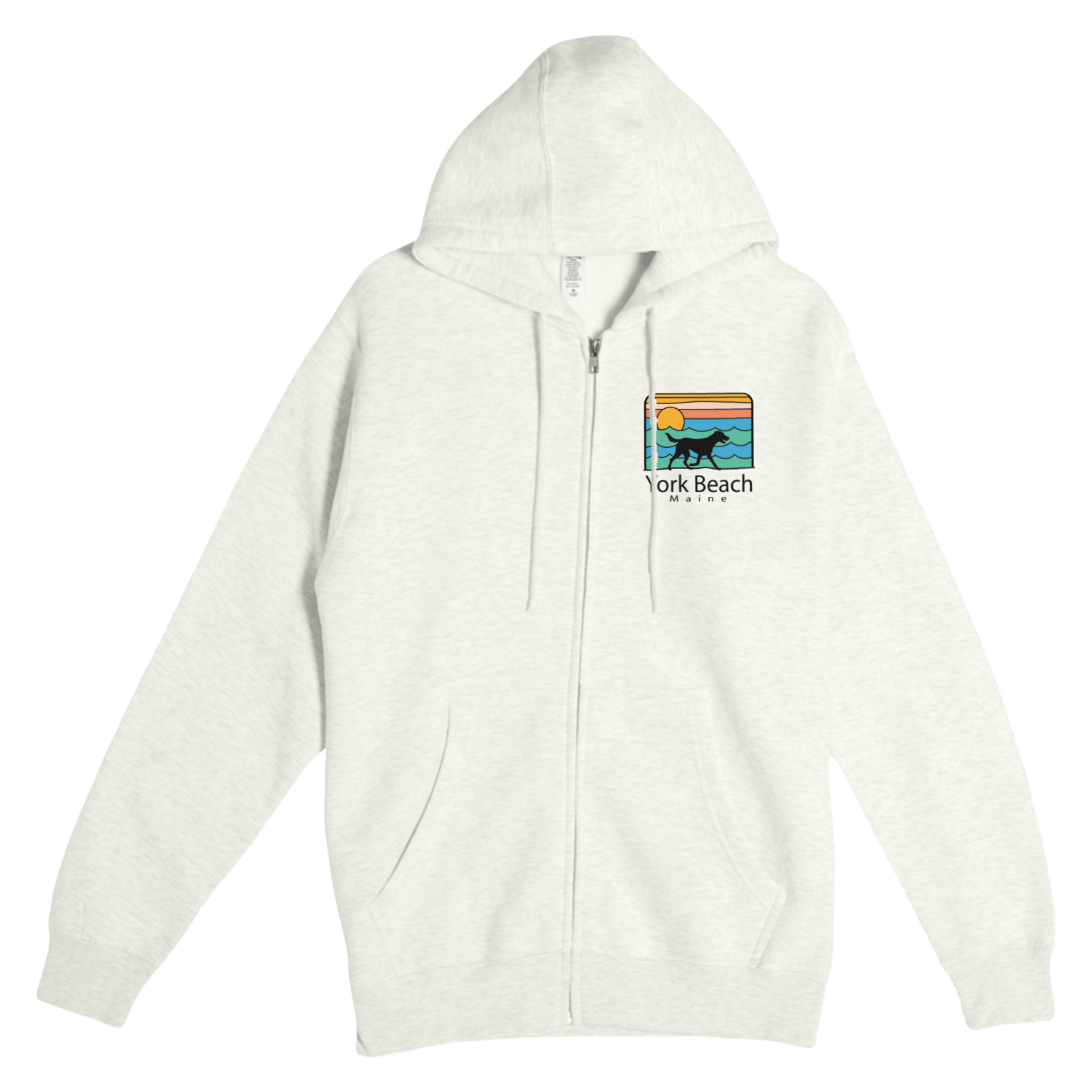 Cape Cod Clothing Company York Beach Summer Dog Soft Fleece Full Zip Hoodie