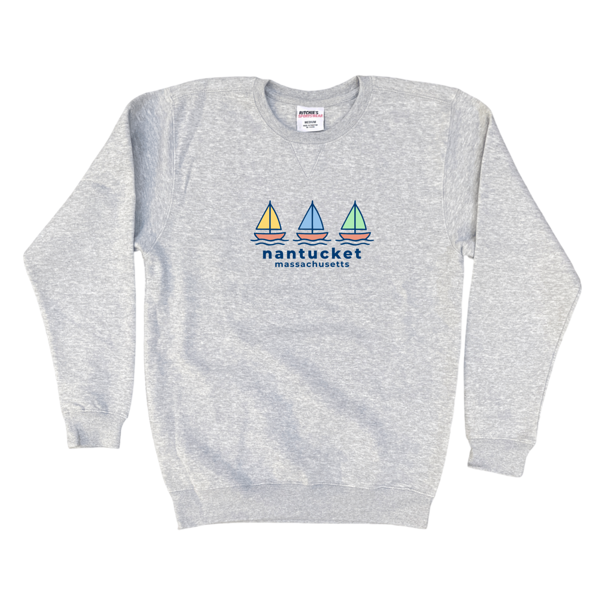Cape Cod Clothing Company Nantucket Summer Sails Fleece Crewneck Sweatshirt