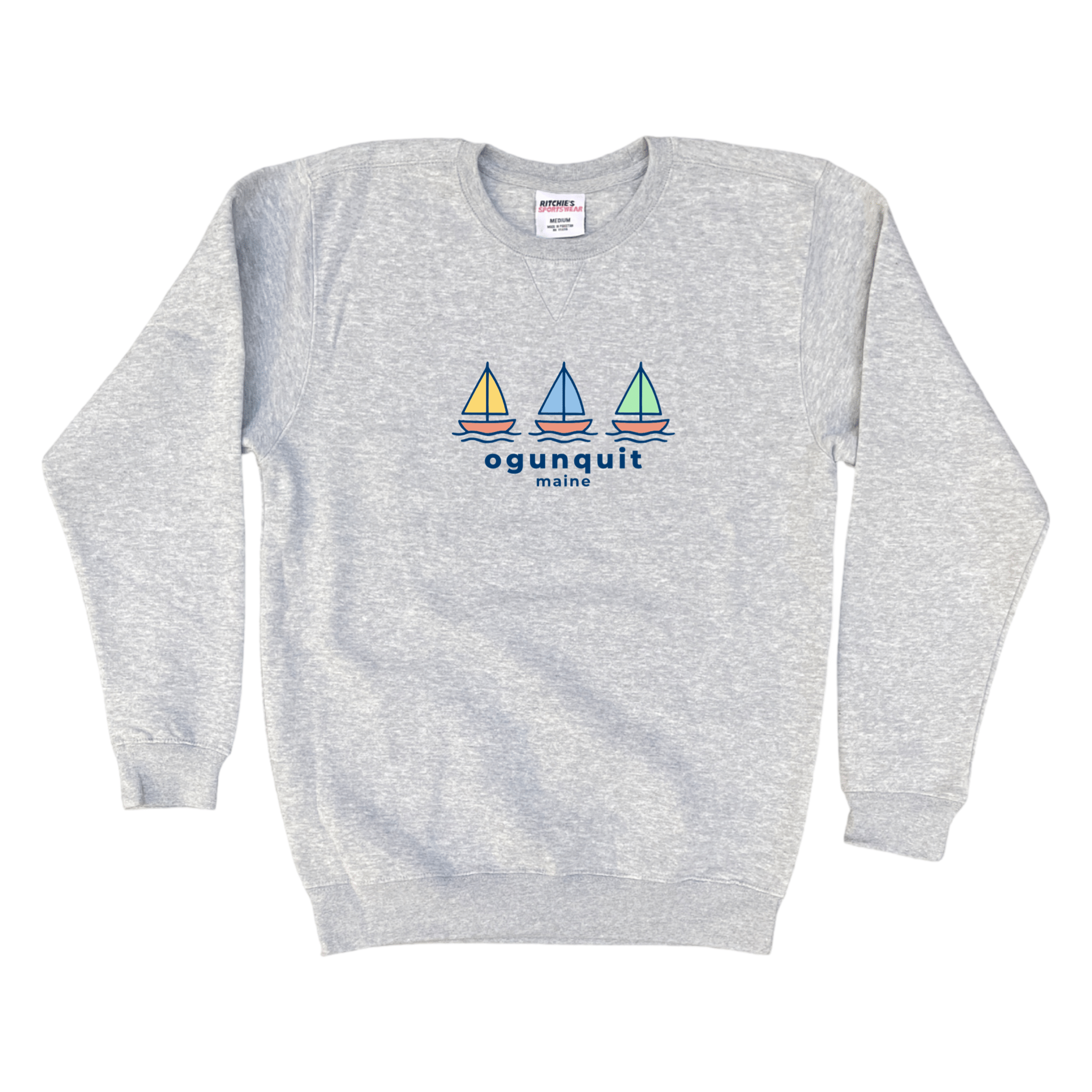 Cape Cod Clothing Company Ogunquit Summer Sails Fleece Crewneck Sweatshirt