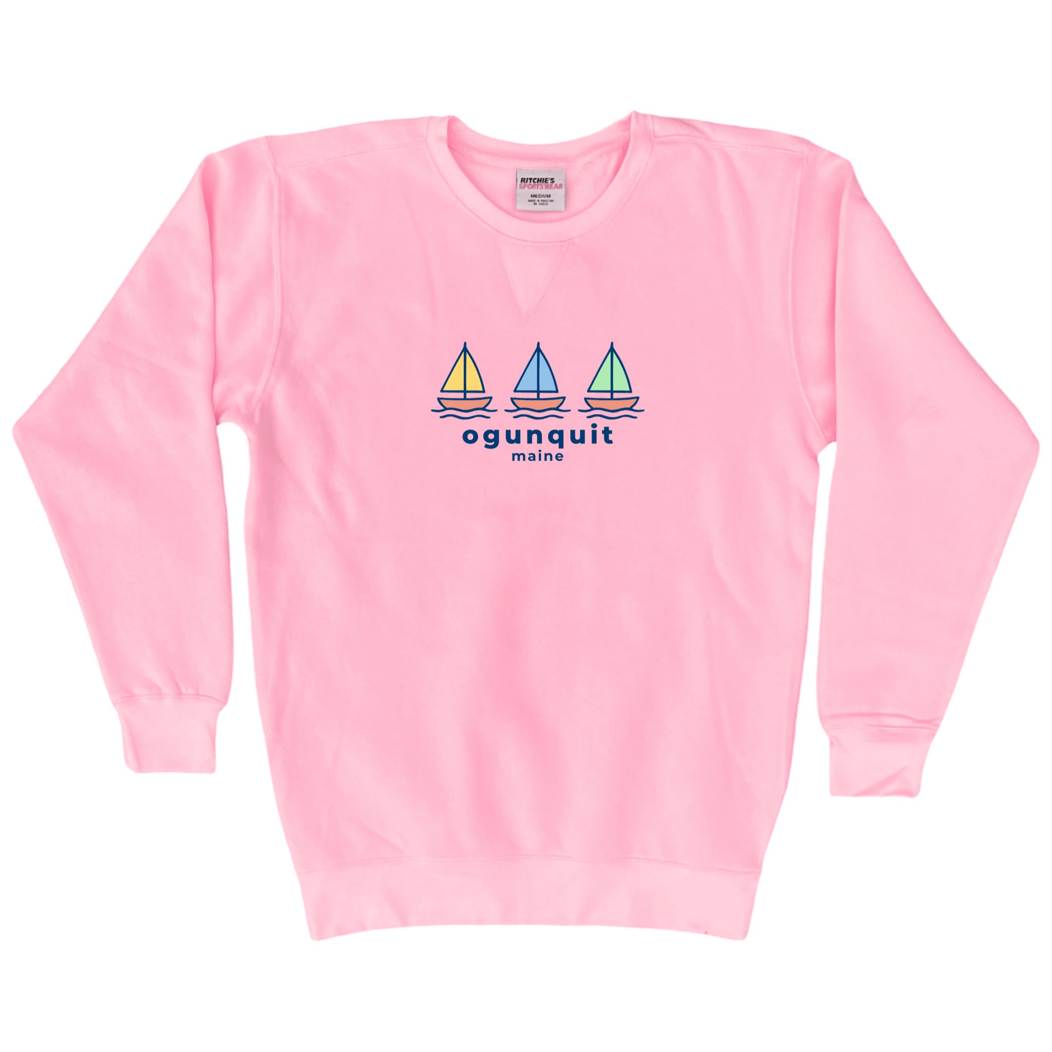 Cape Cod Clothing Company Ogunquit Summer Sails Fleece Crewneck Sweatshirt