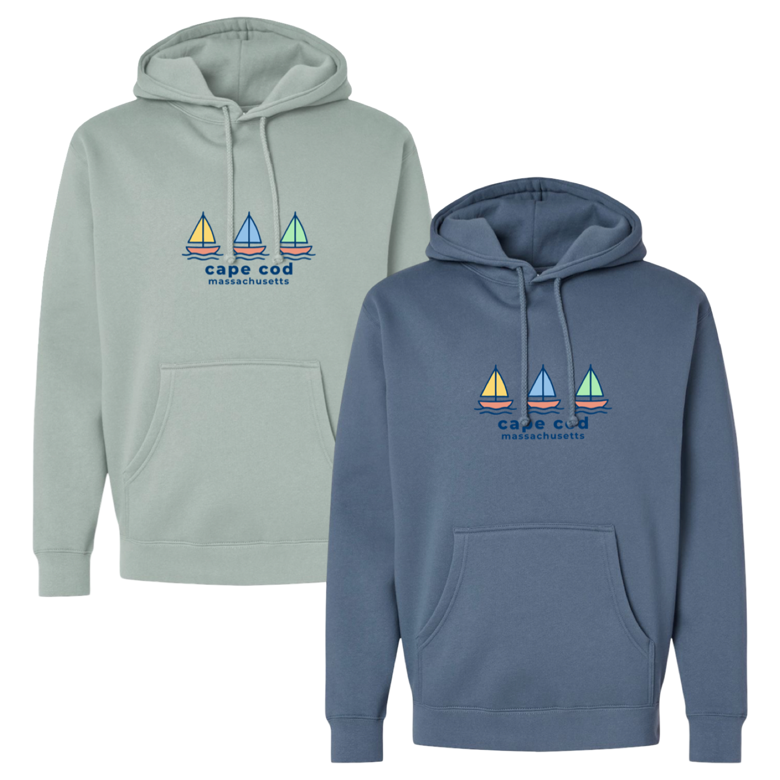 Cape Cod Summer Sails Midweight Fleece Hoodie