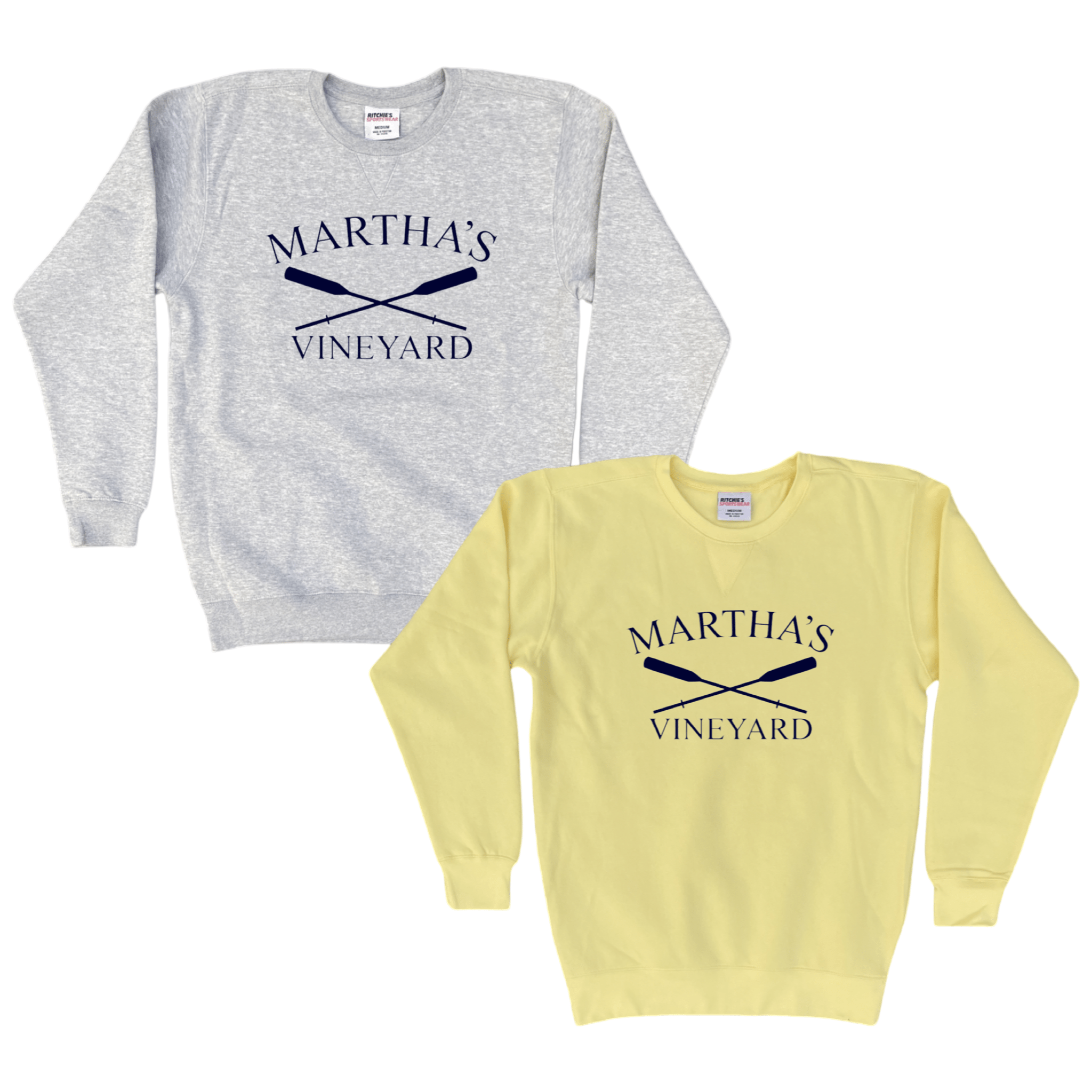 Cape Cod Clothing Company Martha's Vineyard Crossed Oar Fleece Crewneck Sweatshirt