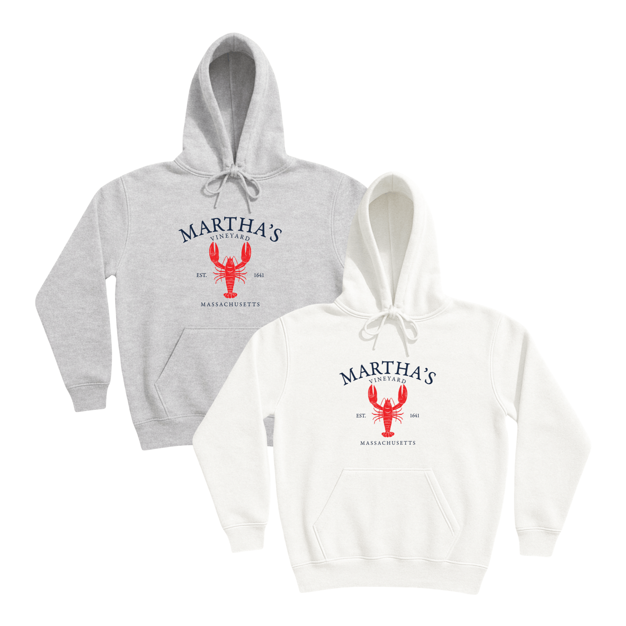 Cape Cod Clothing Company Martha's Vineyard Vintage Lobster Soft Fleece Hoodie