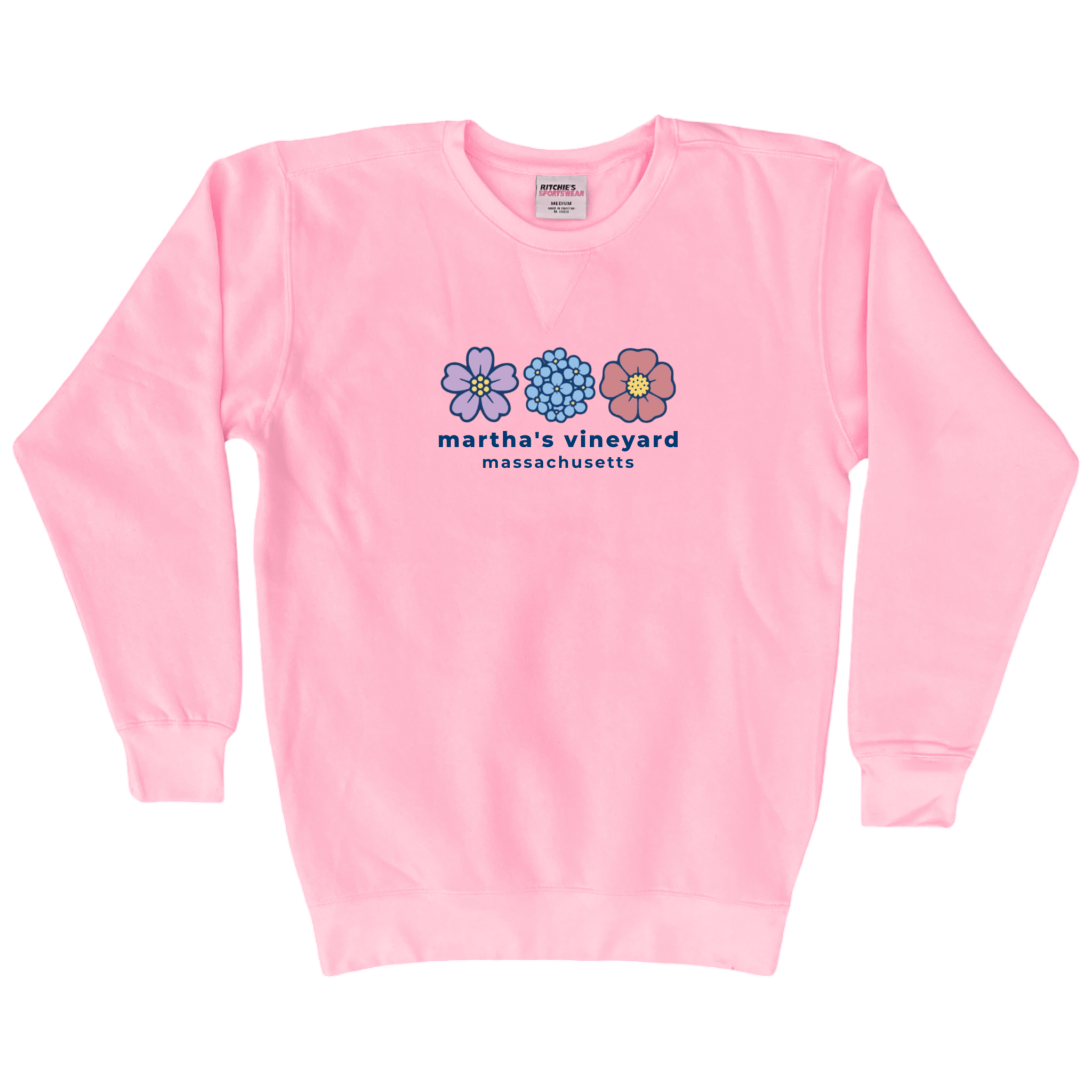 Cape Cod Clothing Company Martha's Vineyard Summer Bloom Fleece Crewneck Sweatshirt