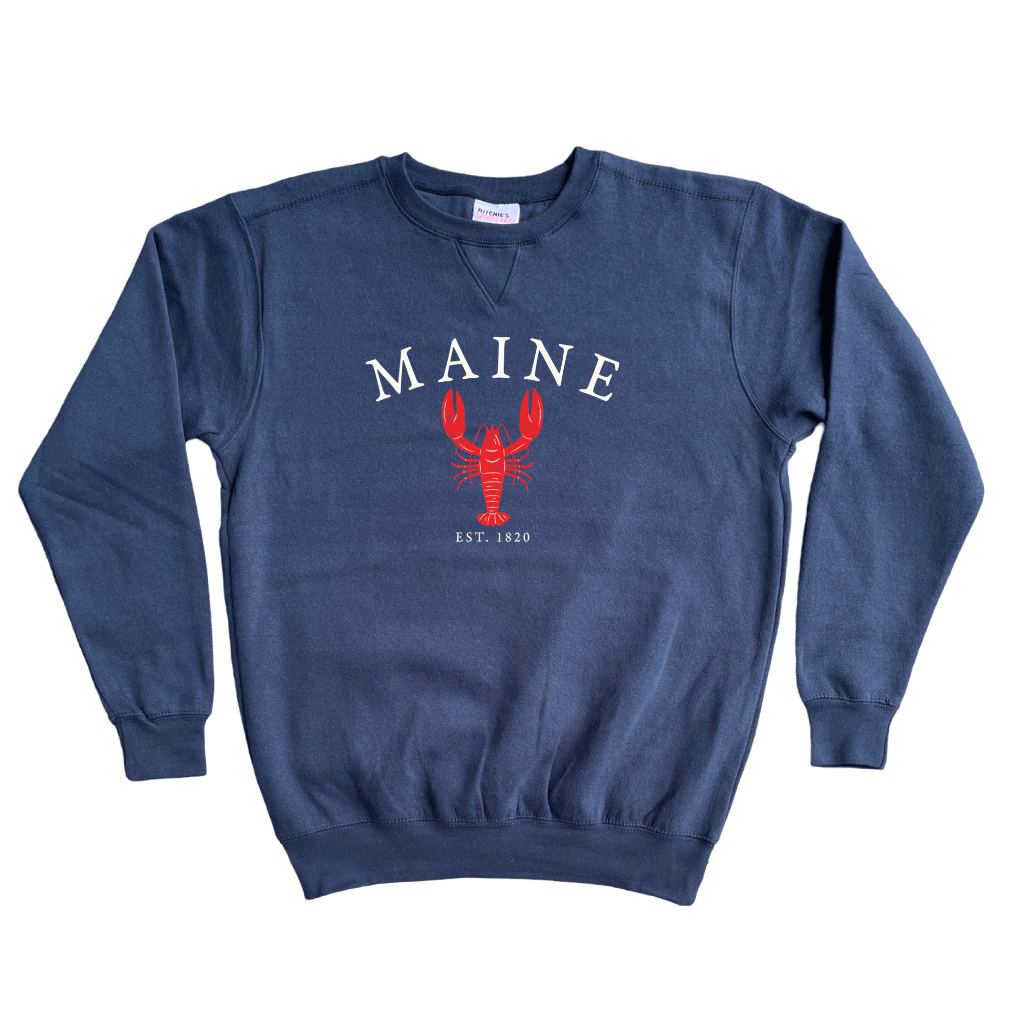 Cape Cod Clothing Company Maine Vintage Lobster Fleece Crewneck
