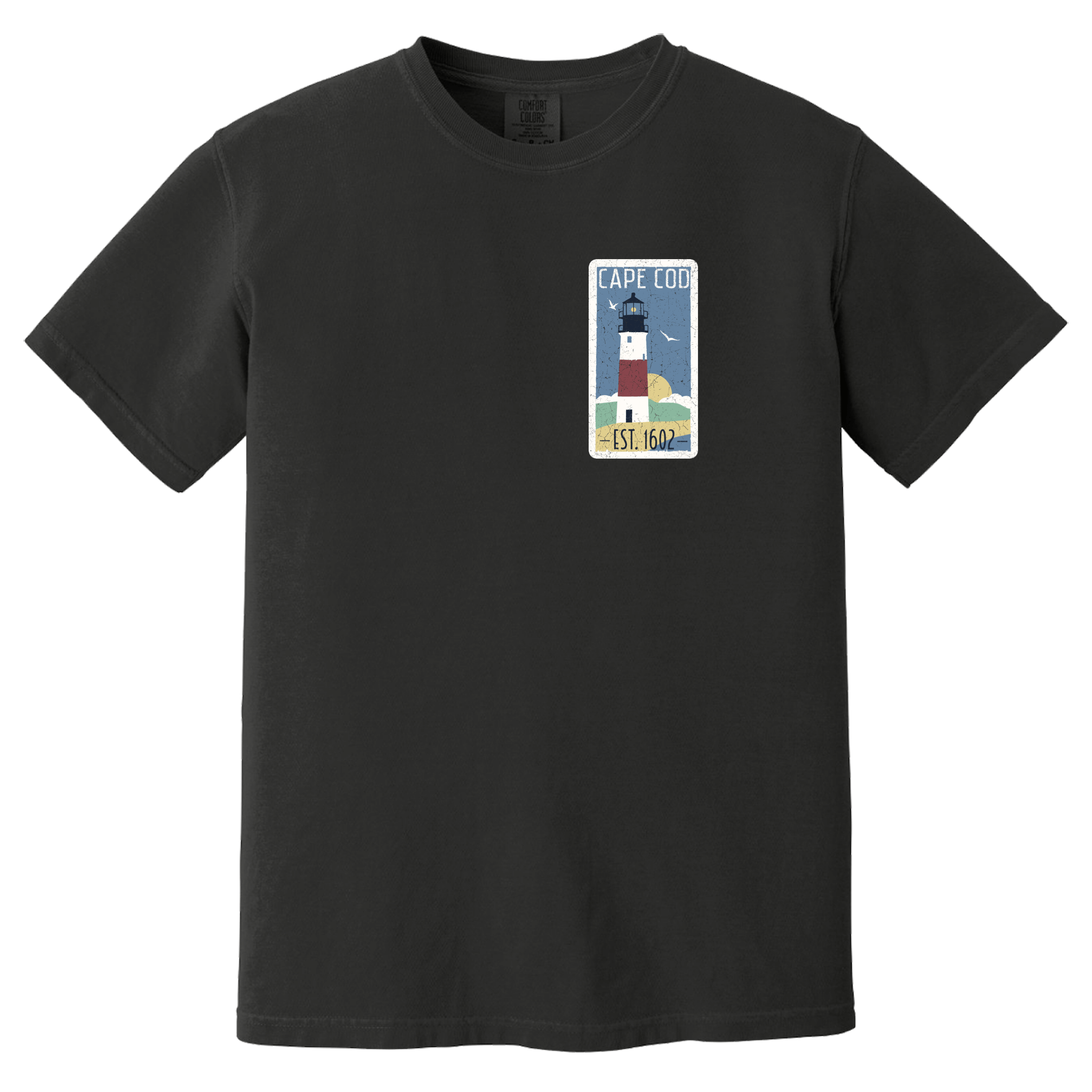 Cape Cod Clothing Company Cape Cod Vintage Lighthouse Comfort Colors T-Shirt - Clearance