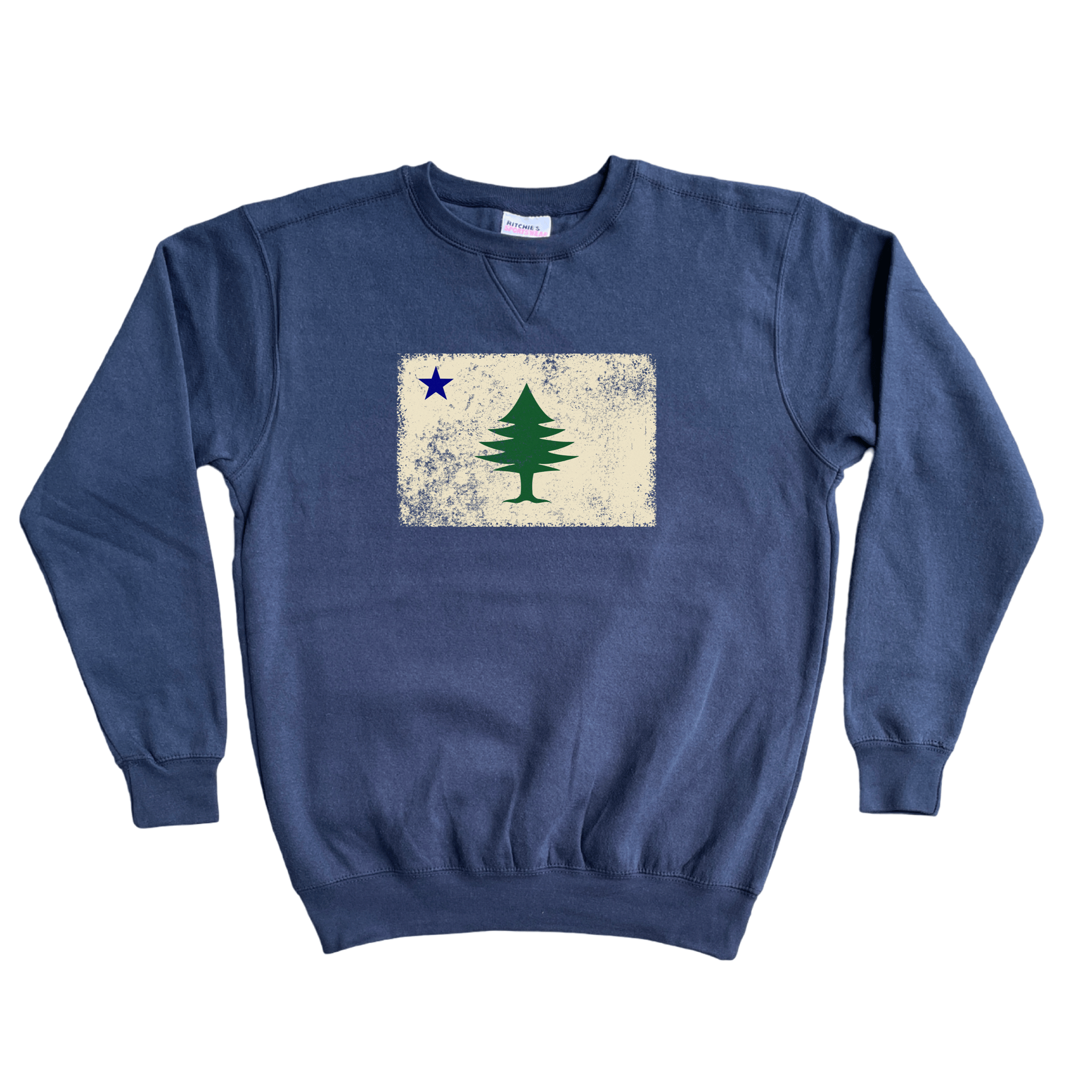 Cape Cod Clothing Company Classic Maine Flag Fleece Crewneck
