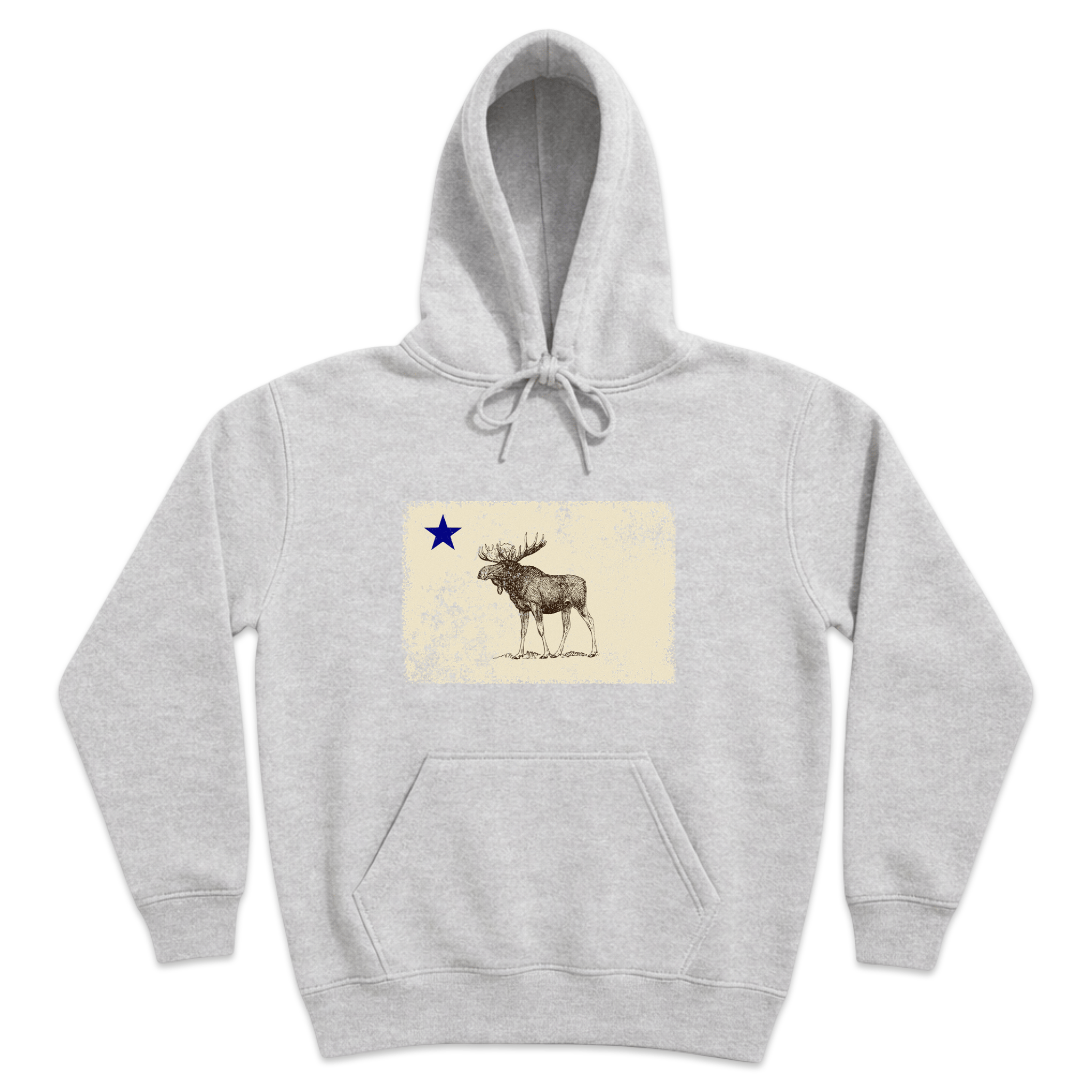Cape Cod Clothing Company Classic Maine Moose Flag Soft Fleece Hoodie
