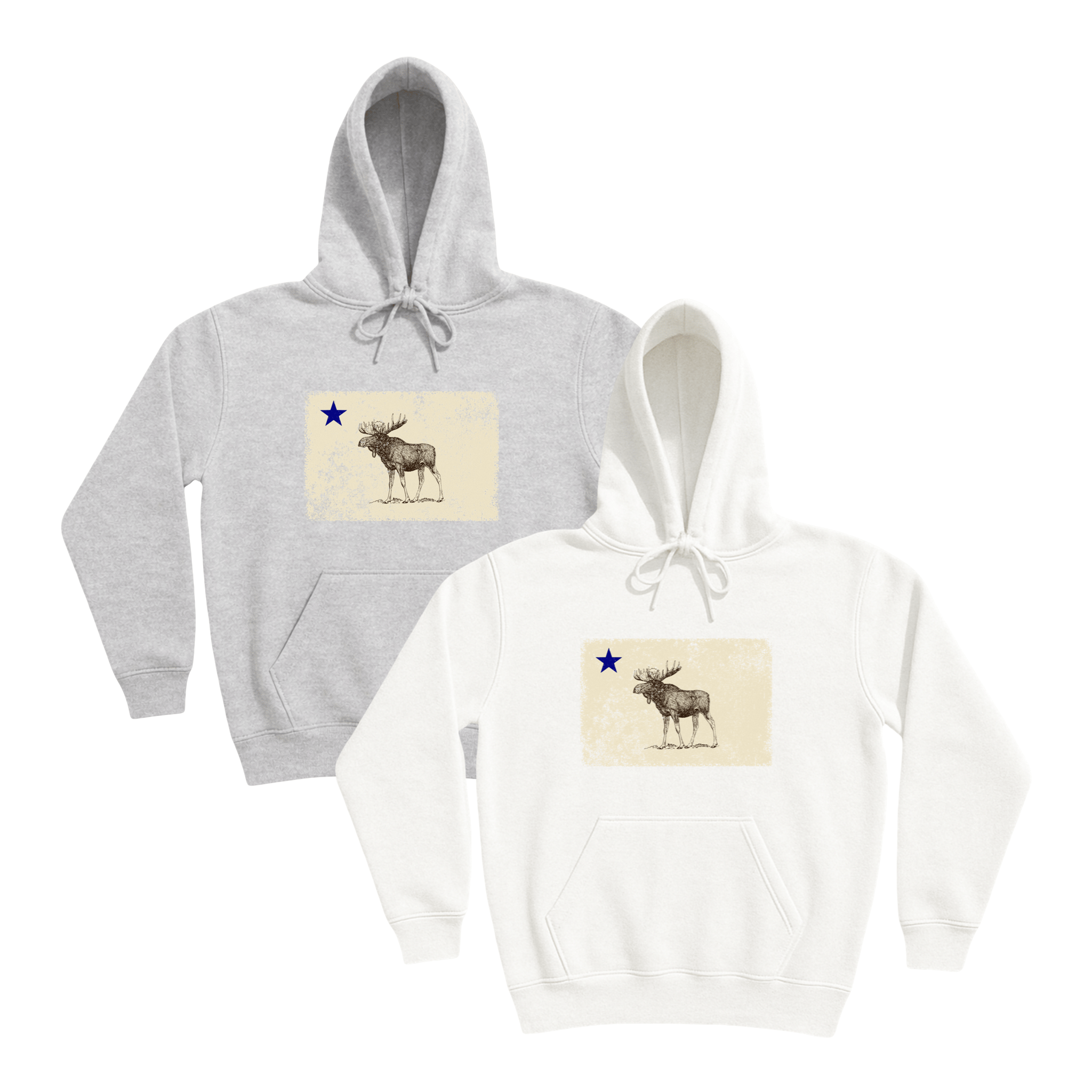 Cape Cod Clothing Company Classic Maine Moose Flag Soft Fleece Hoodie